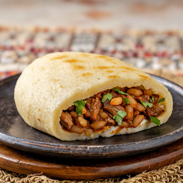Arepa Kabuli con Cordero y Arroz Afgano