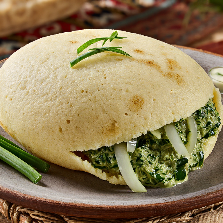 Arepa Åland: Arepa rellena de strömming al eneldo