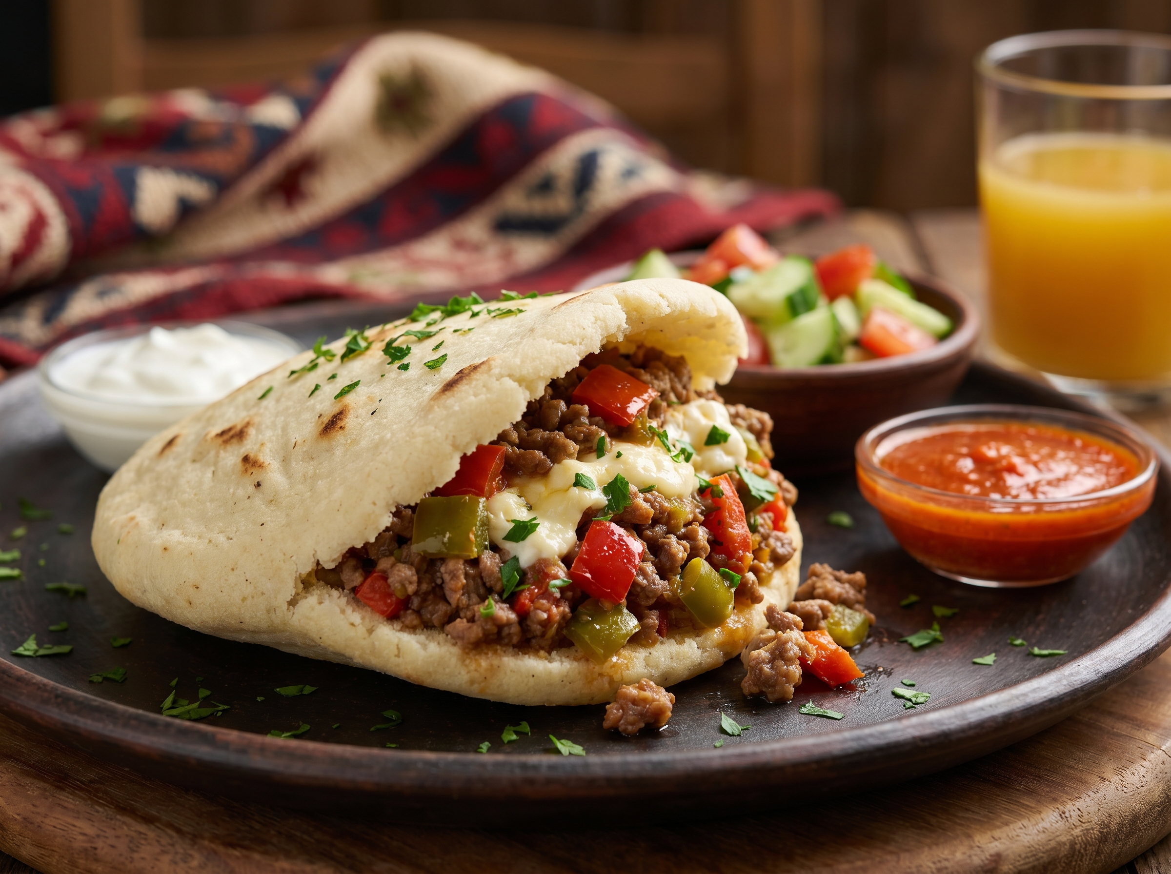 Arepas rellenas de Fërgesë (estilo albanés)