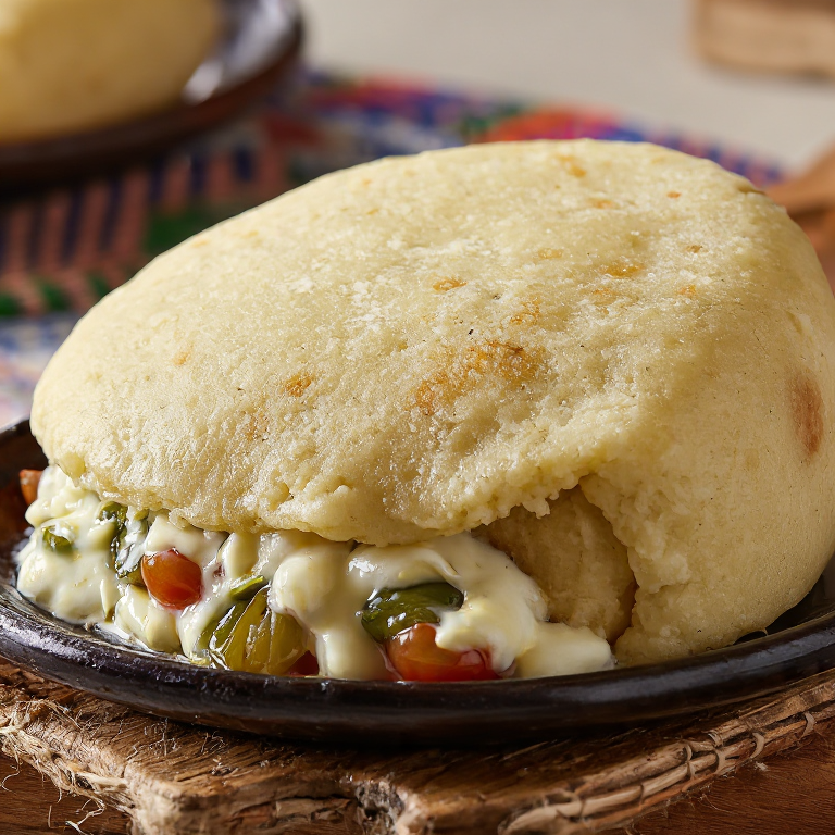 Arepa shkodrane rellena de fërgesë
