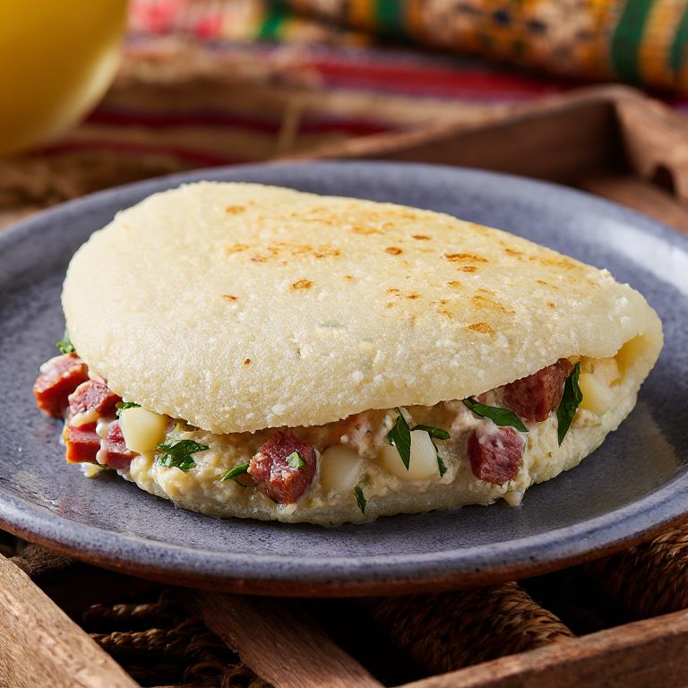 Arepa Andorrana con Trinxat y Butifarra