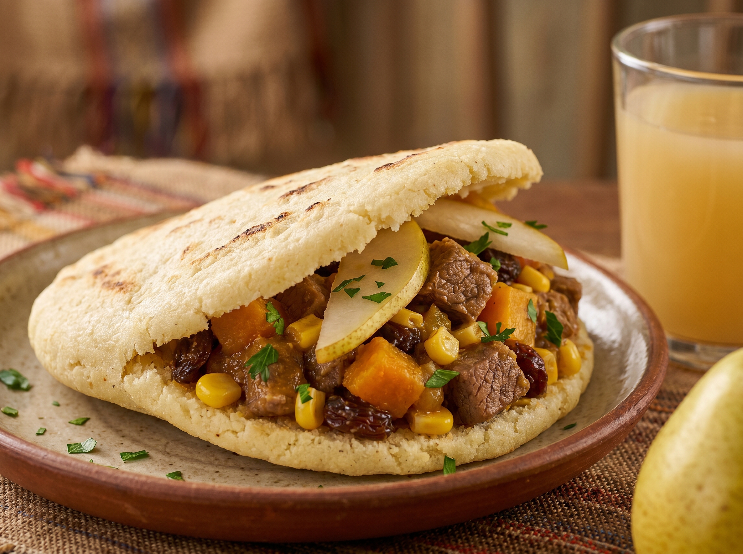 Arepa de Carbonada Patagónica