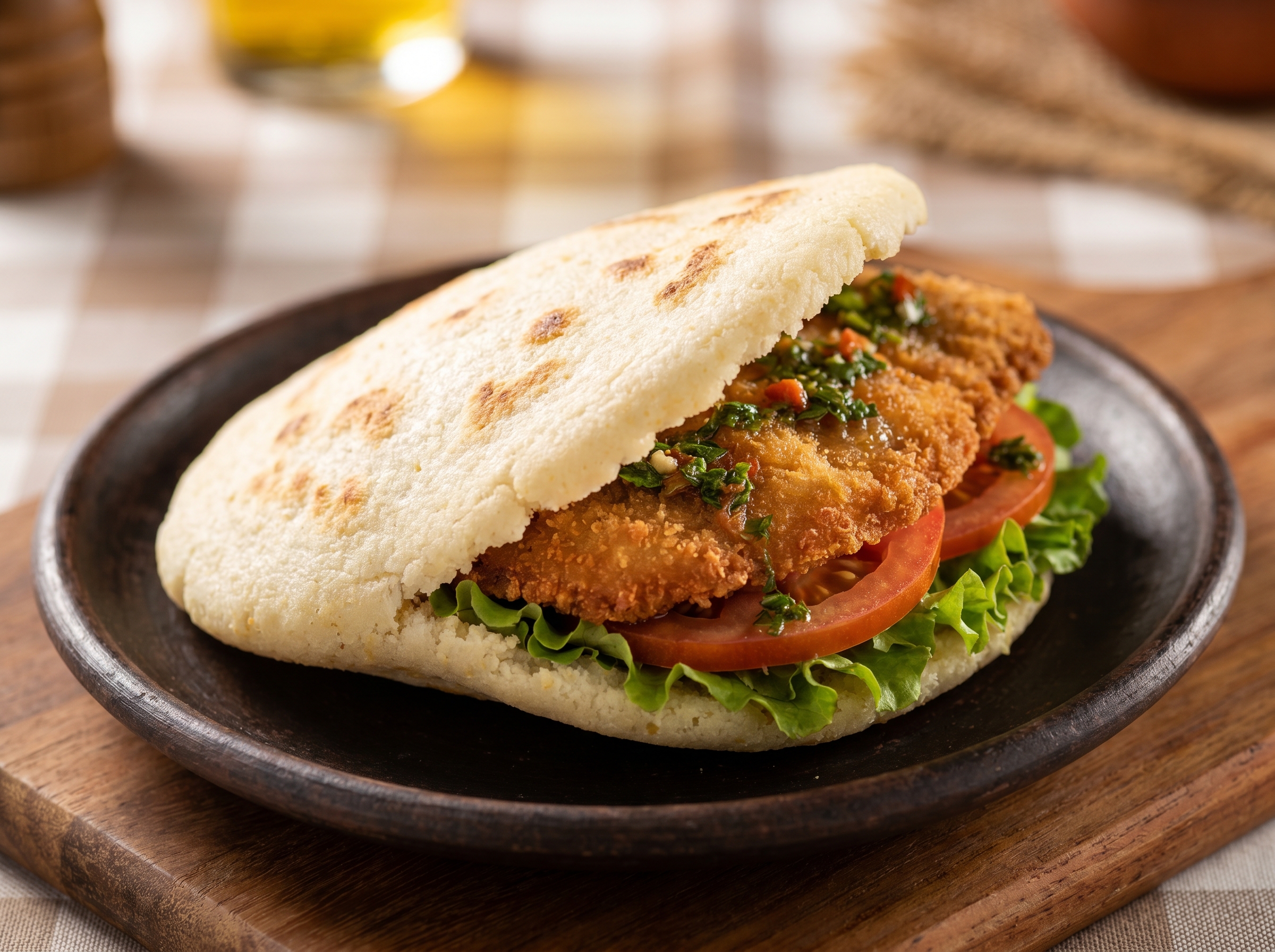 Arepa de Milanesa Argentina