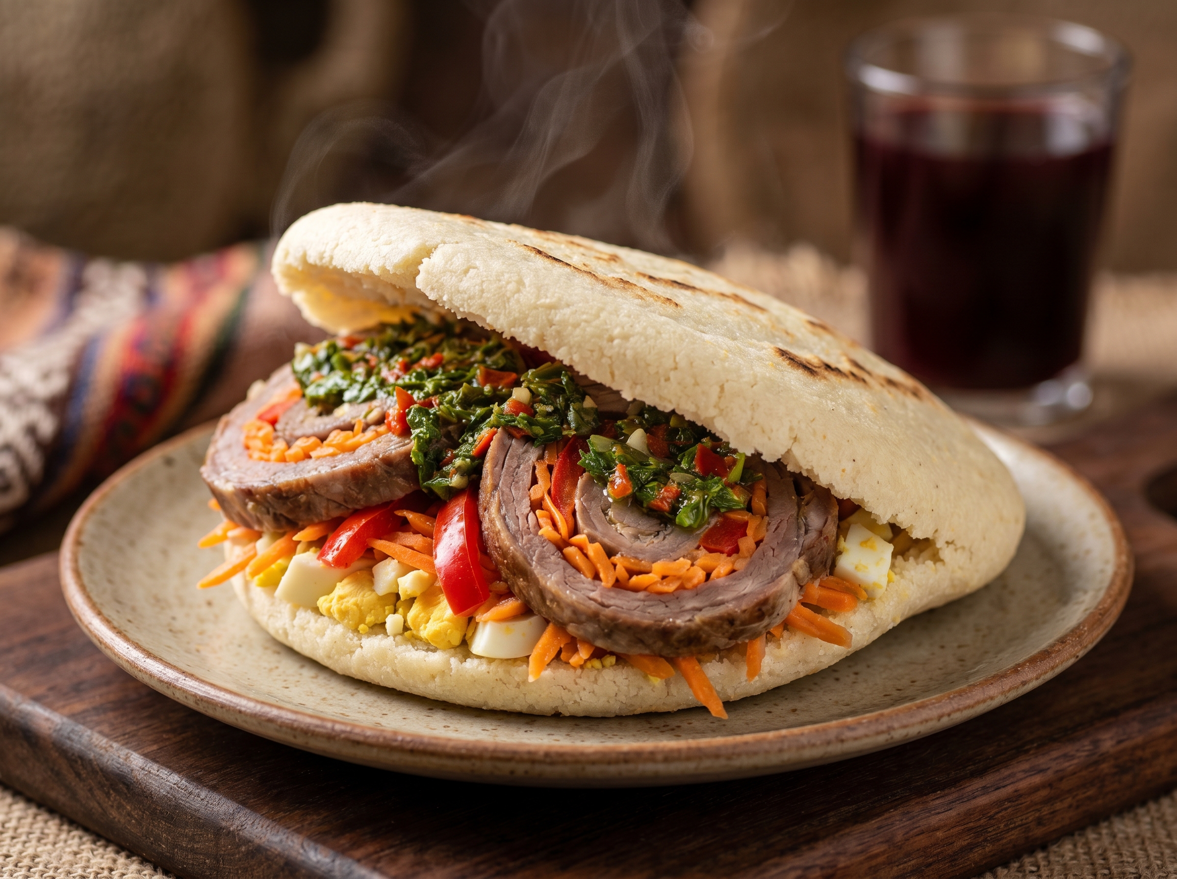 Arepa de Matambre Arrollado
