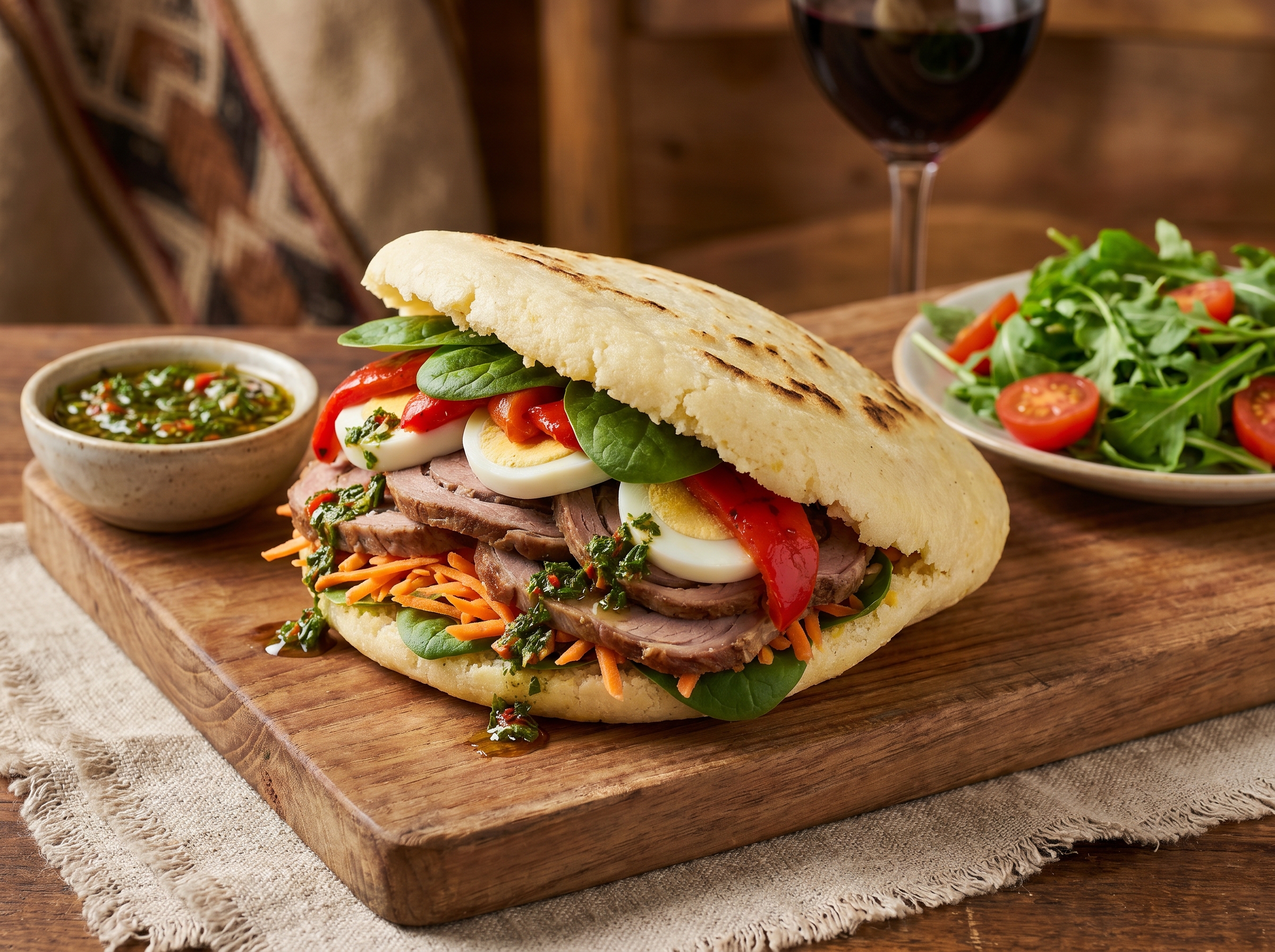 Arepa de Matambre Arrollado