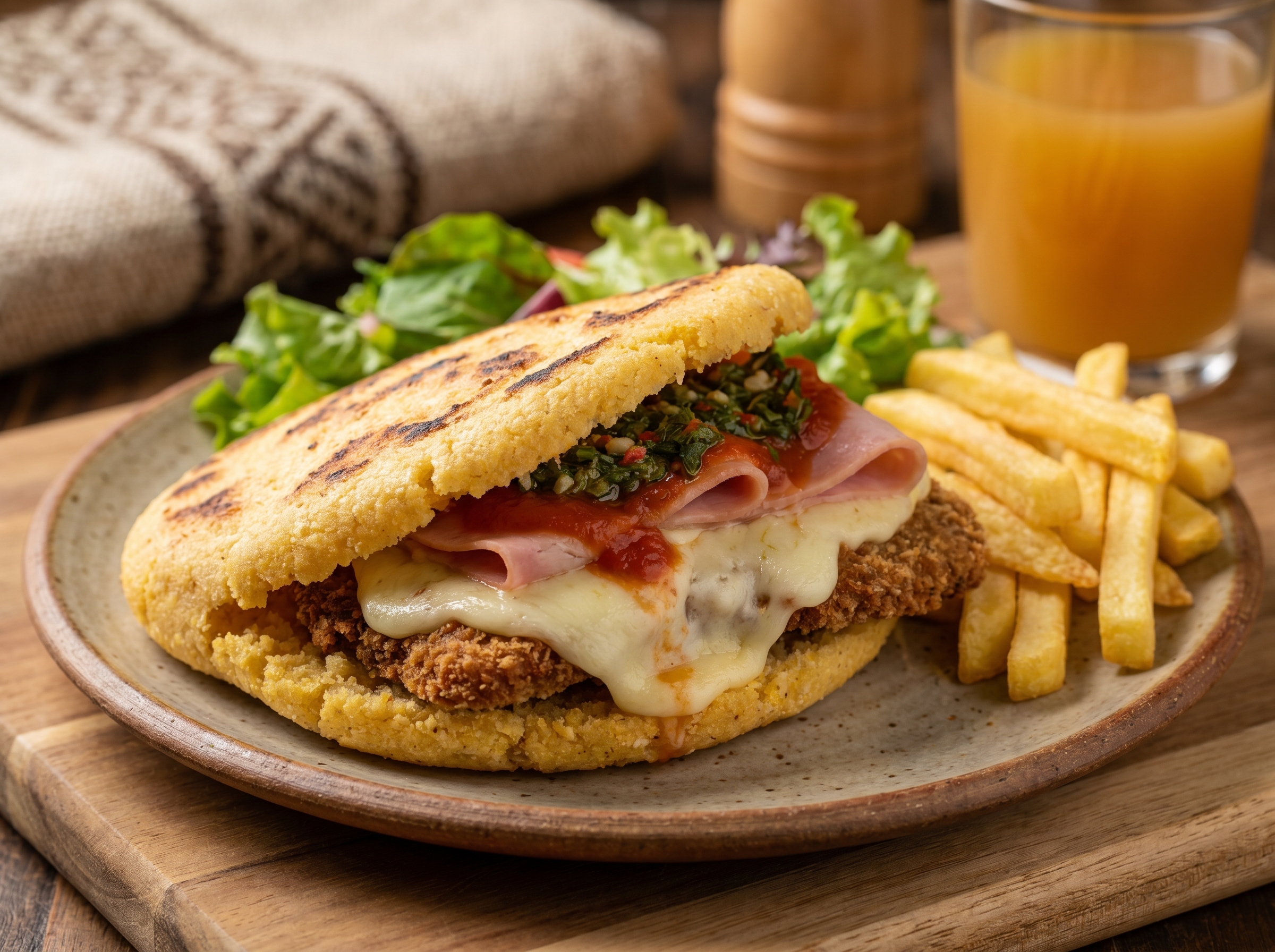 Arepa de Milanesa Napolitana