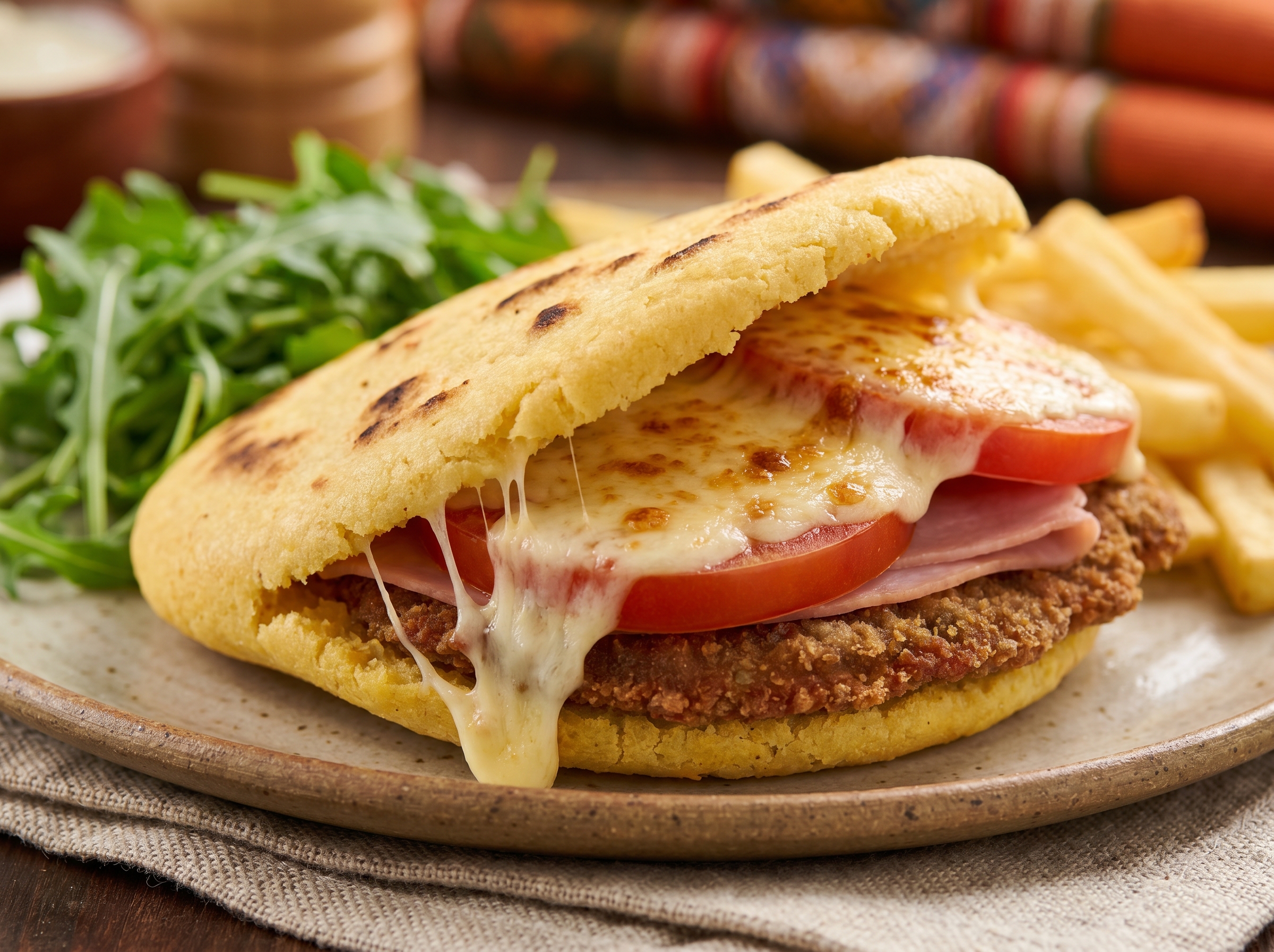 Arepa Milanesa Napolitana