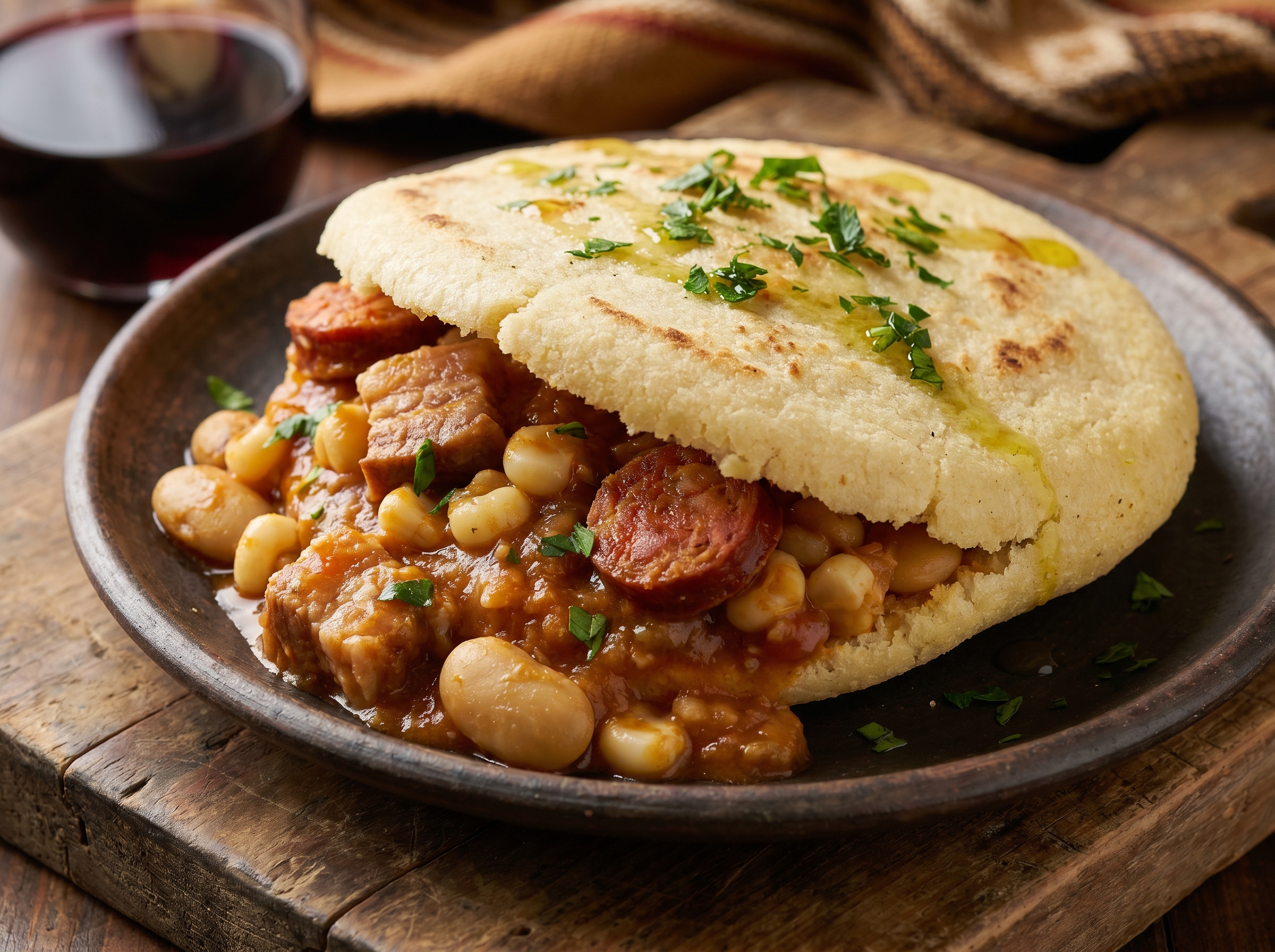 Arepa de Locro Cordobés: Fusión Argentina en Capilla del Monte