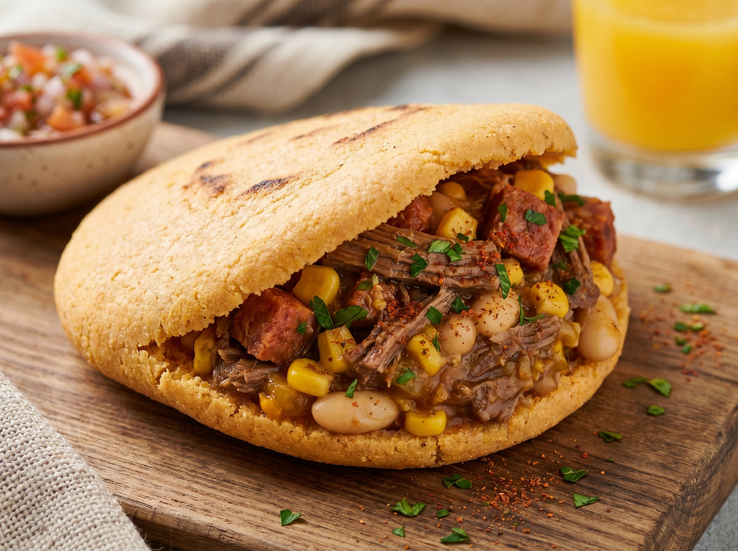 Arepa de Locro: Fusión Argentina-Venezolana