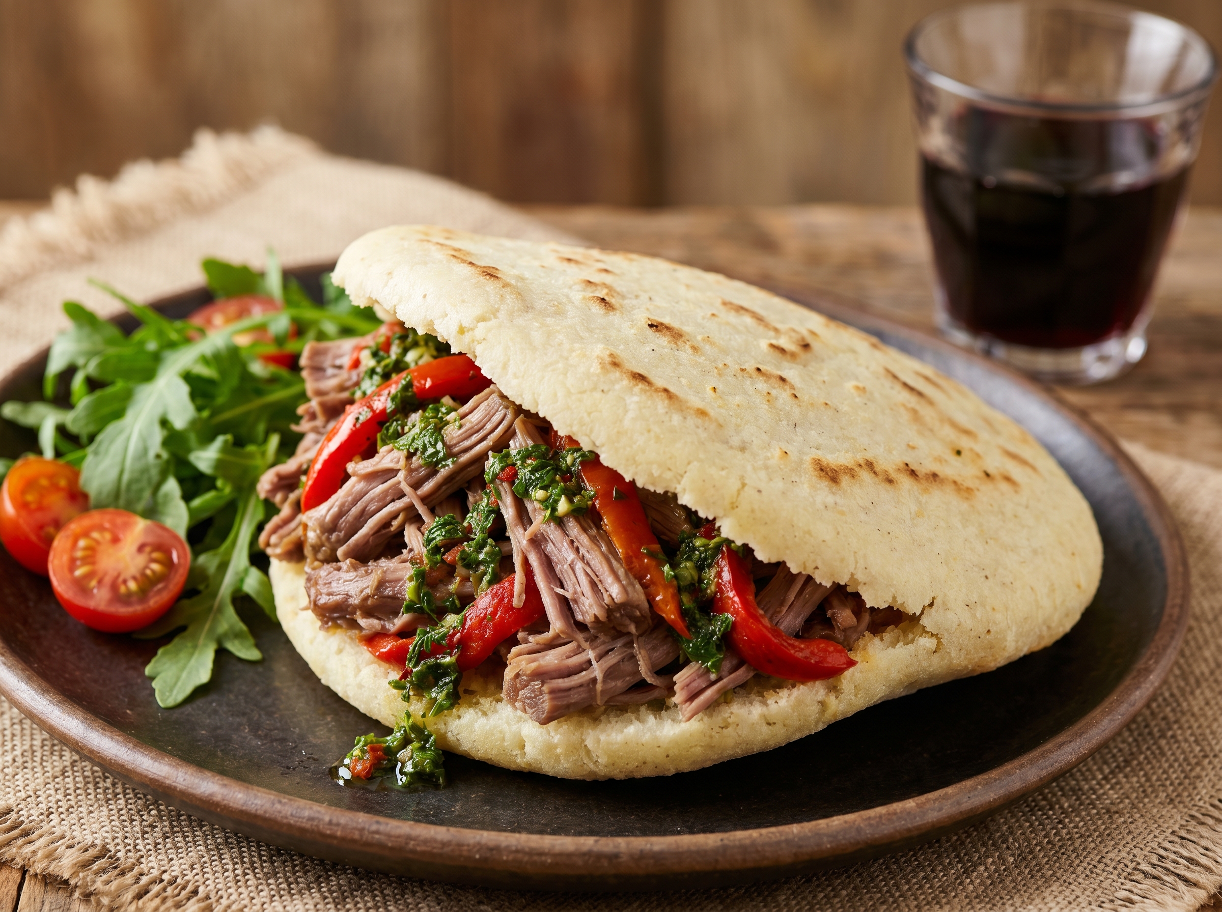 Arepa Patagónica de Cordero al Disco