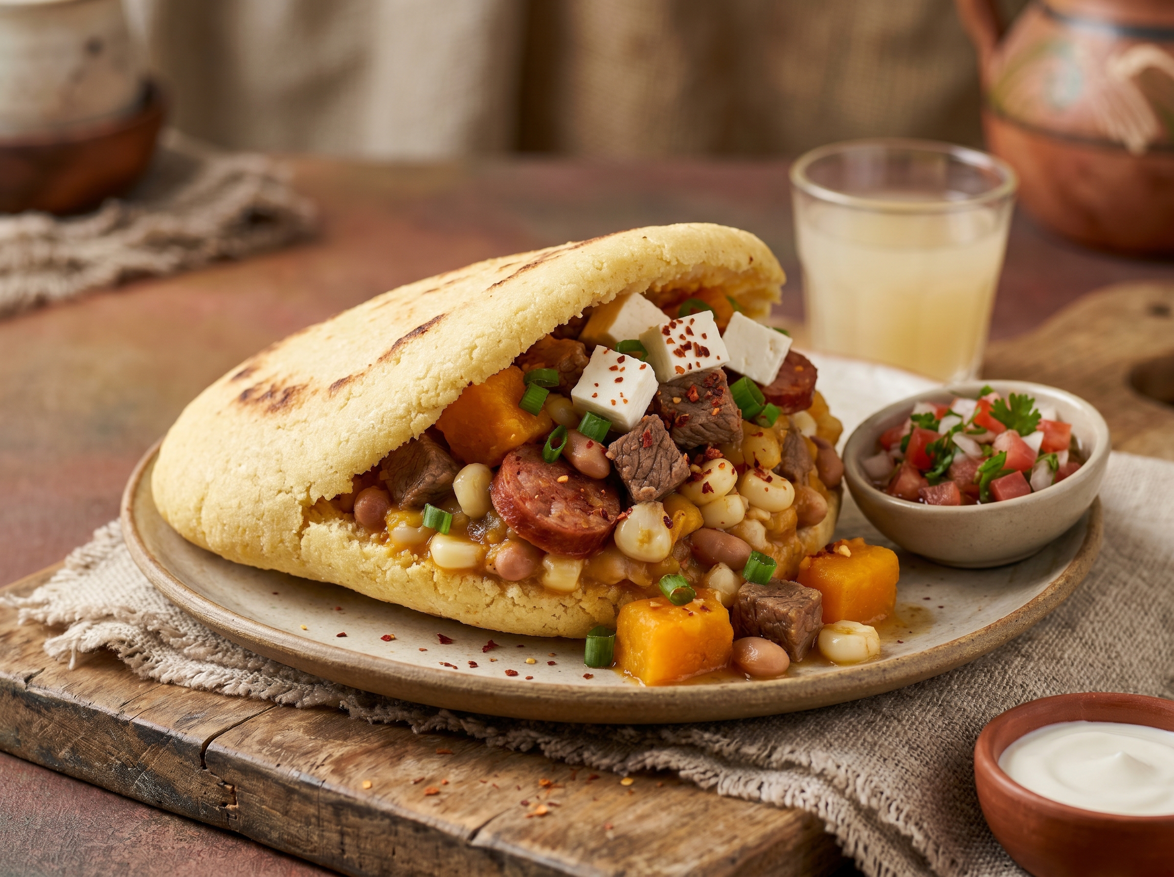 Arepa de Locro Argentino: Tradición Pampeana en un Bocado