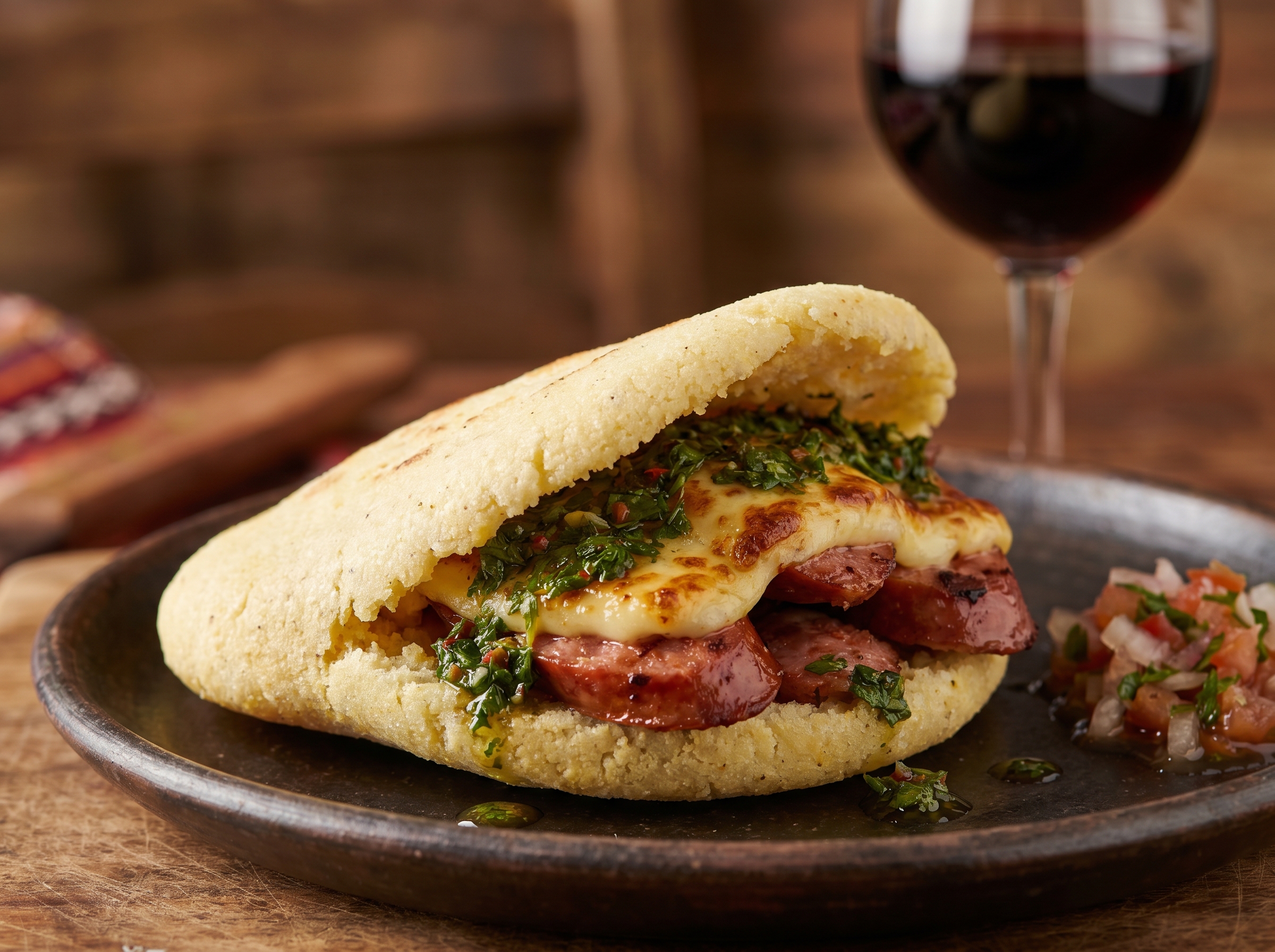 Arepa Choripán Argentina