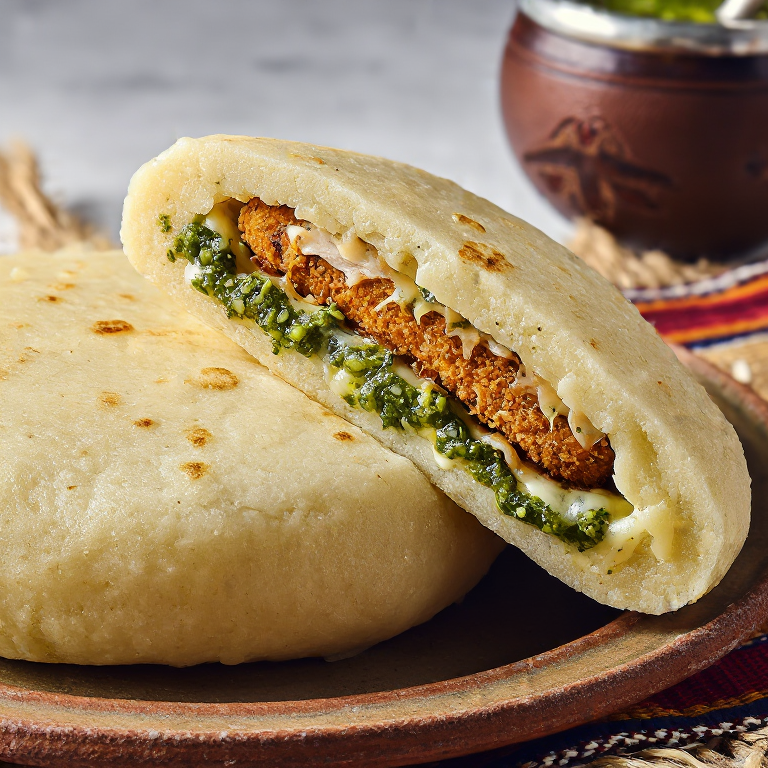 Arepa de Milanesa Argentina