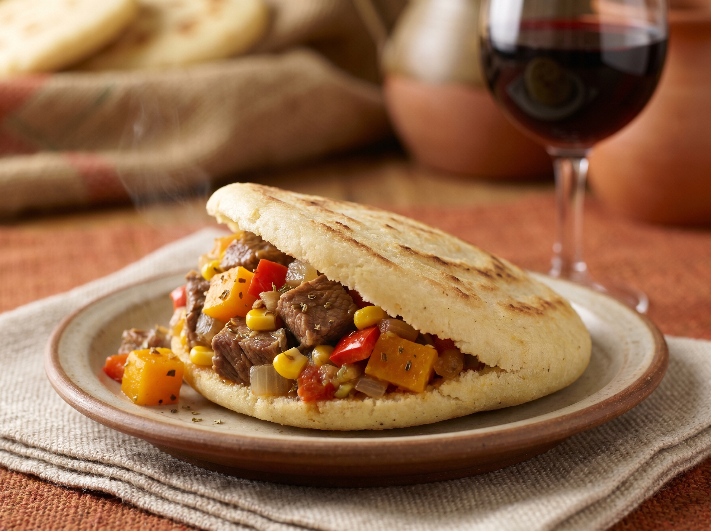 Arepa de Carbonada Mendocina