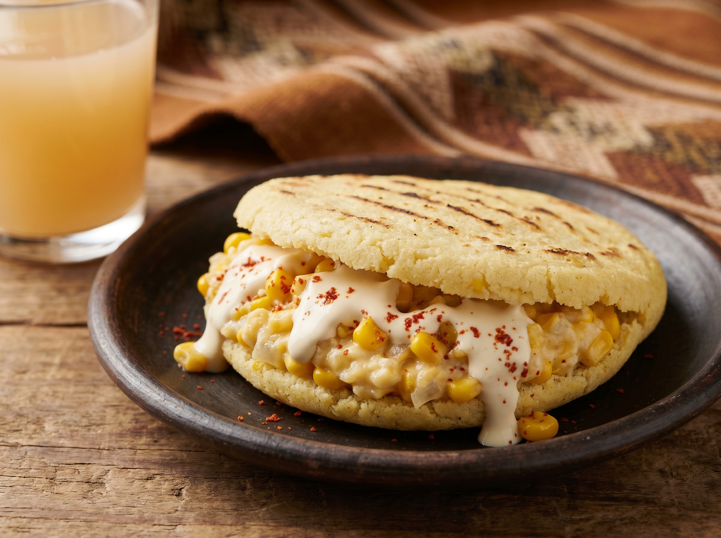 Arepa de Humita (Fusión Argentina-Venezolana)