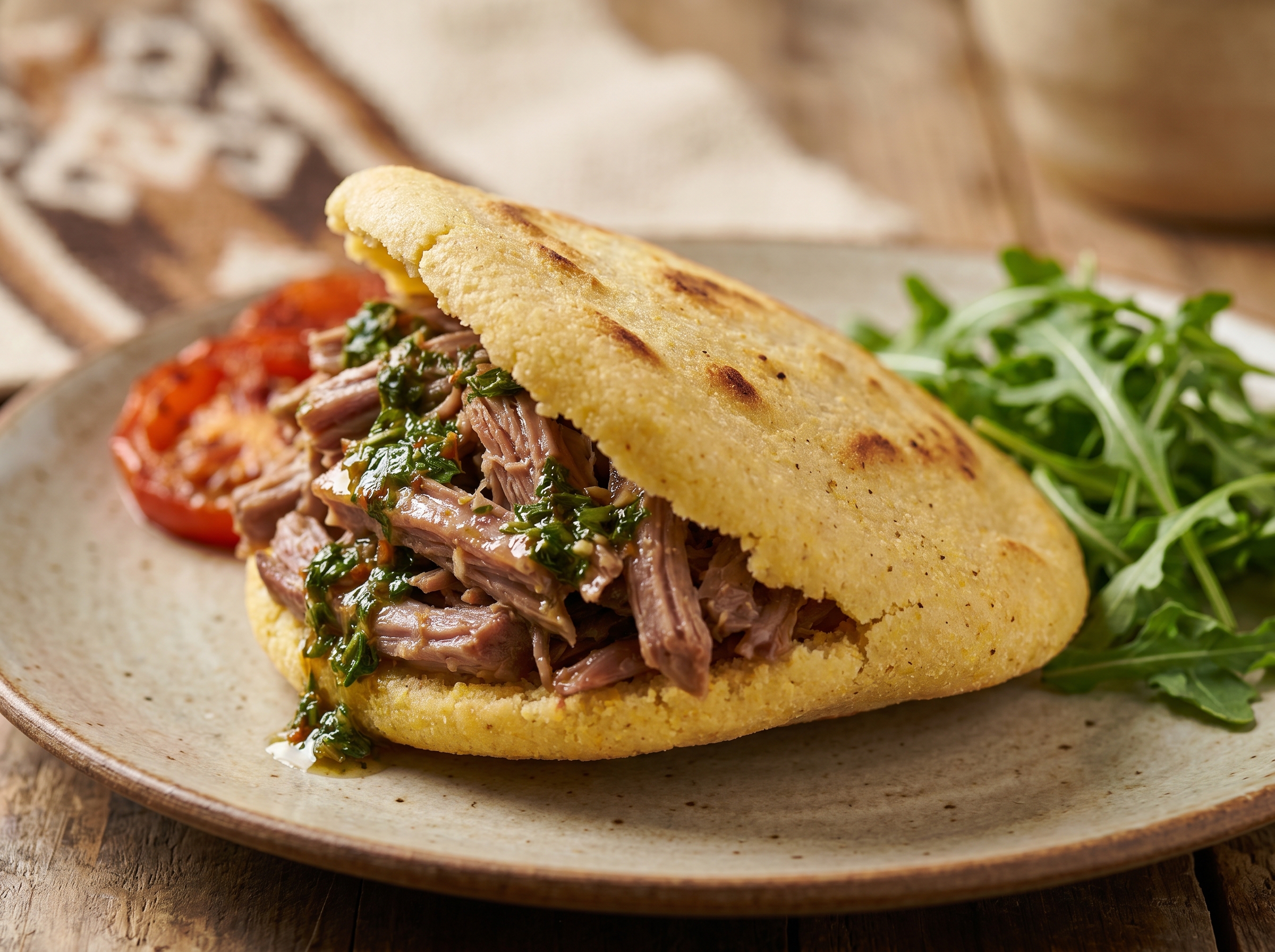 Arepa Patagónica de Cordero al Palo