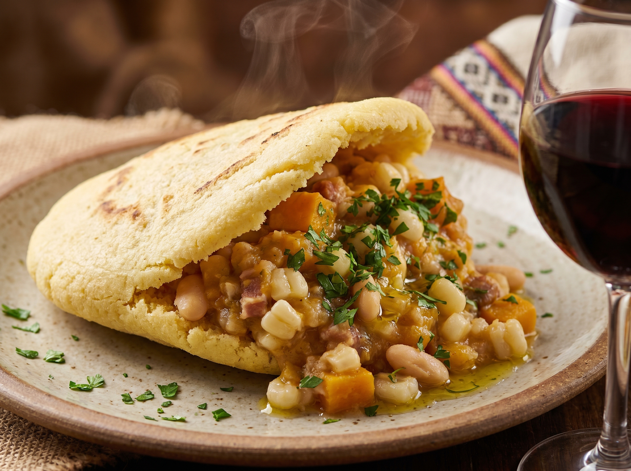 Arepa de Locro Cordobés: La tradición argentina en una arepa