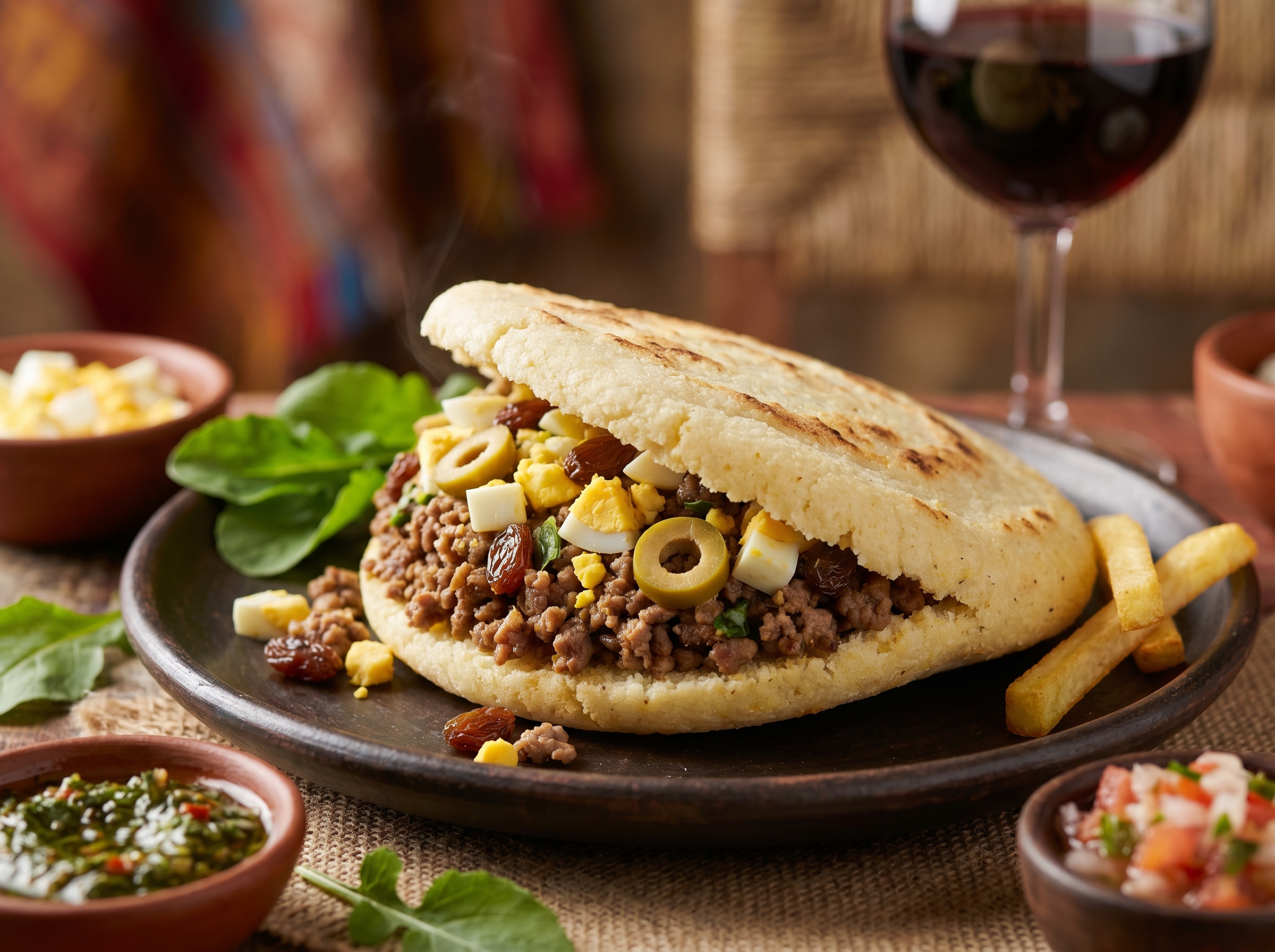 Arepa Rellena de Empanada Santiagueña