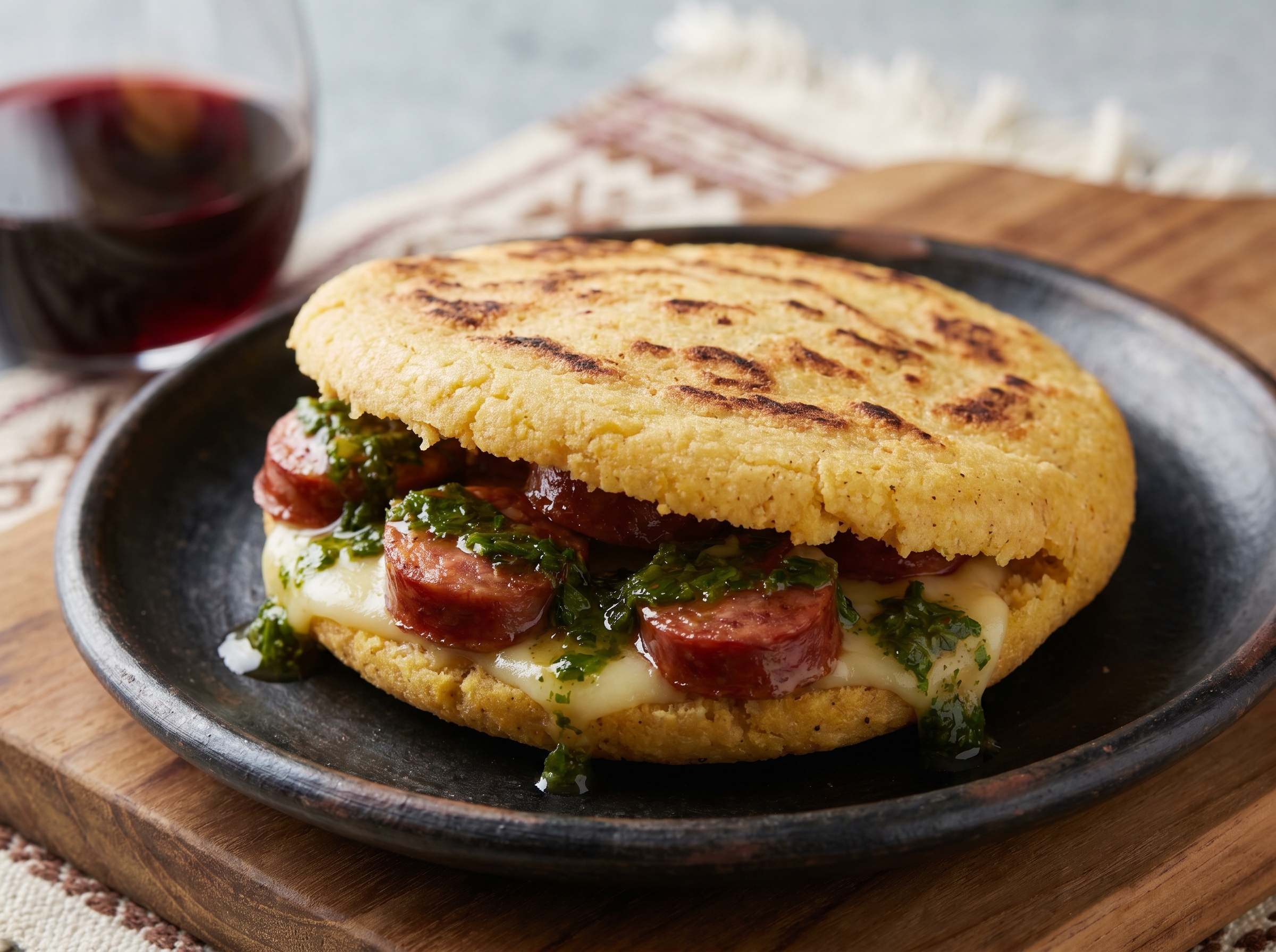 Arepa de Choripán Argentino