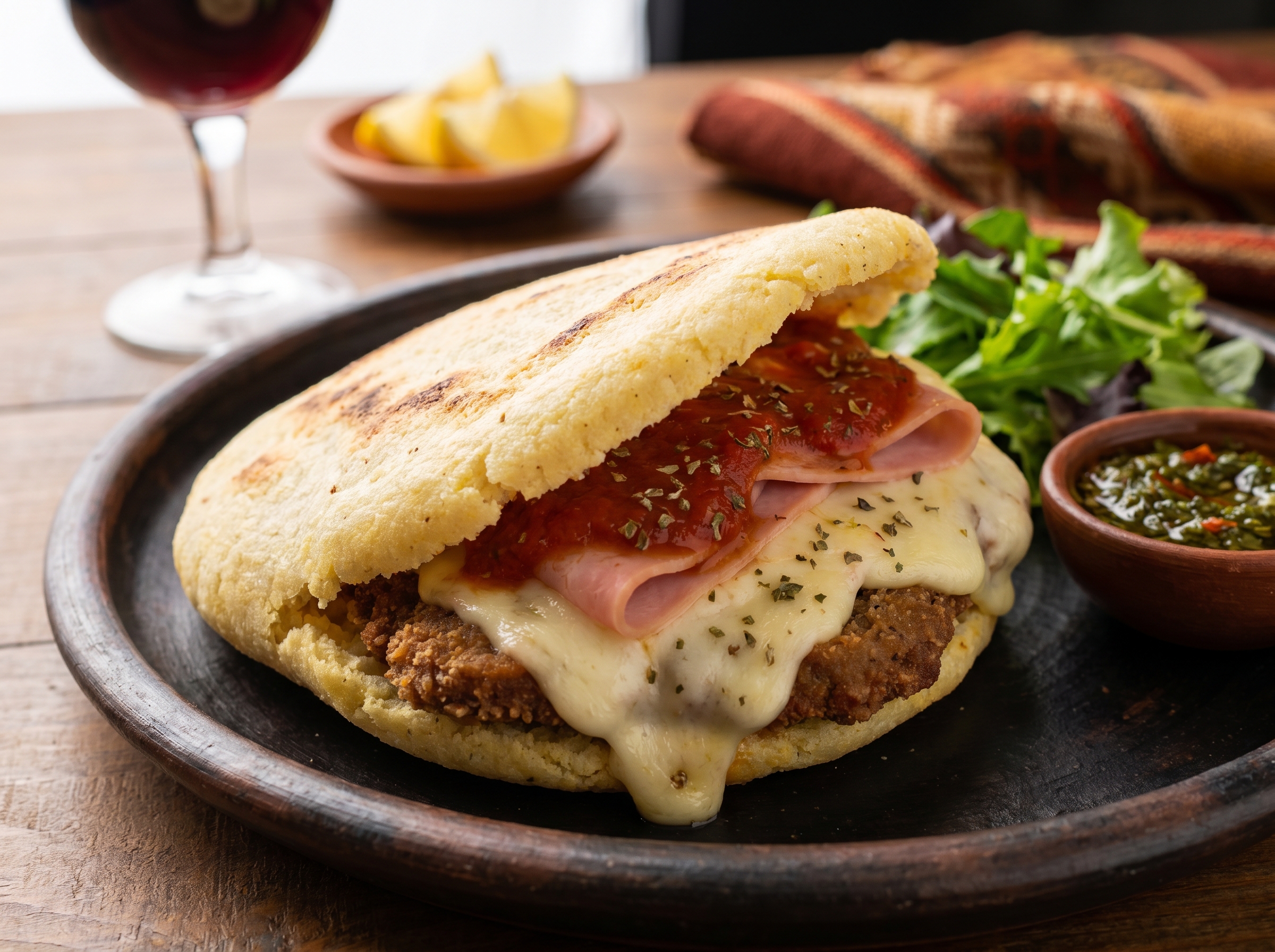 Arepa de Milanesa Napolitana