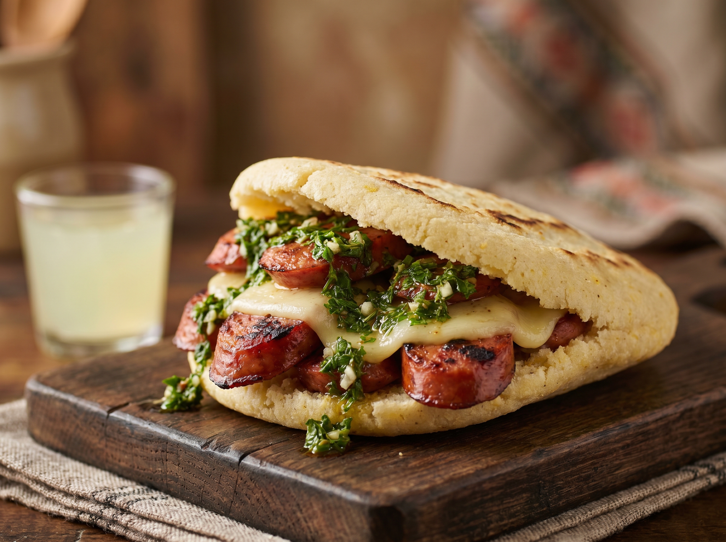 Arepa de Choripán Argentino