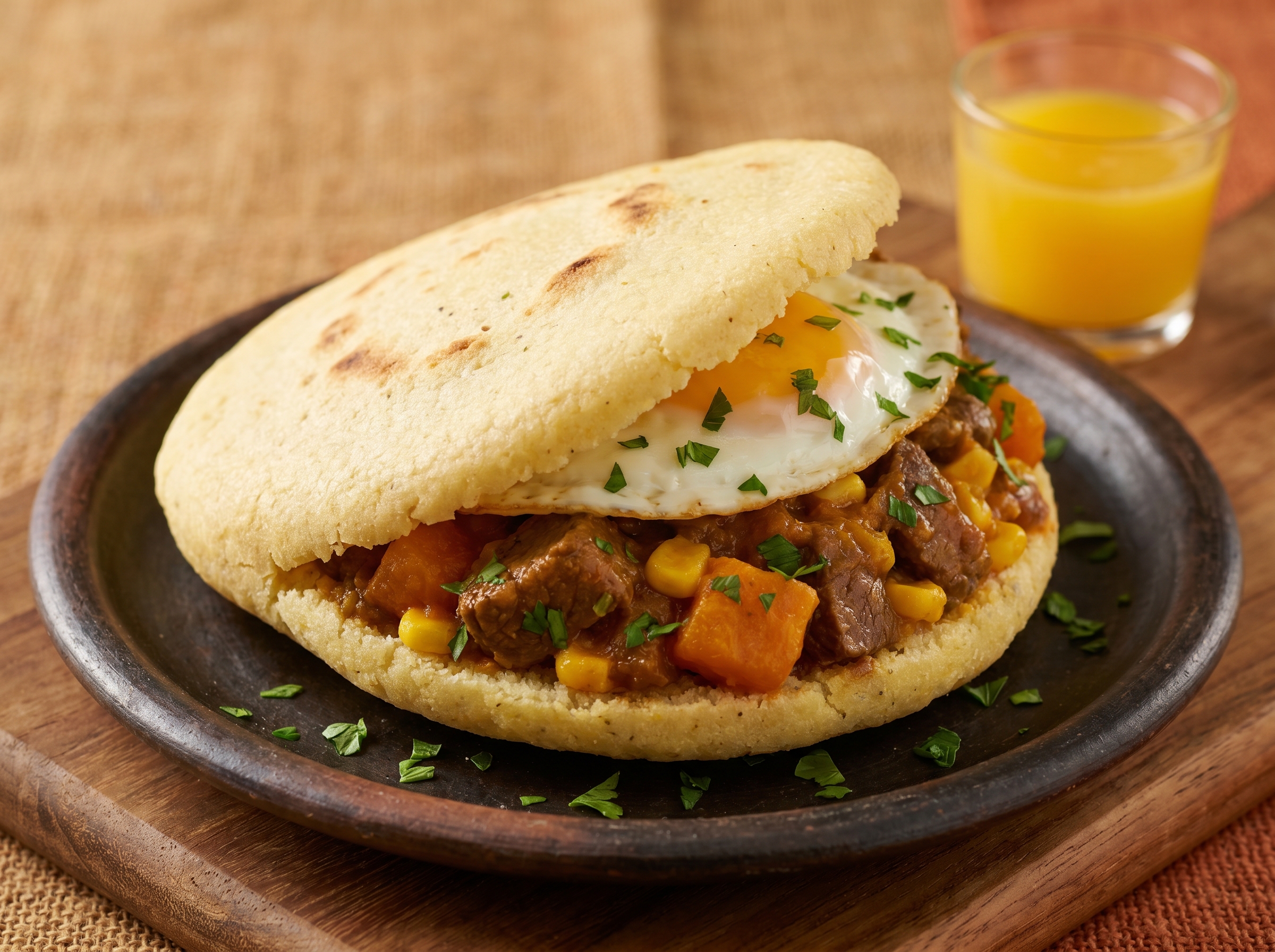 Arepa de Carbonada Cordobesa