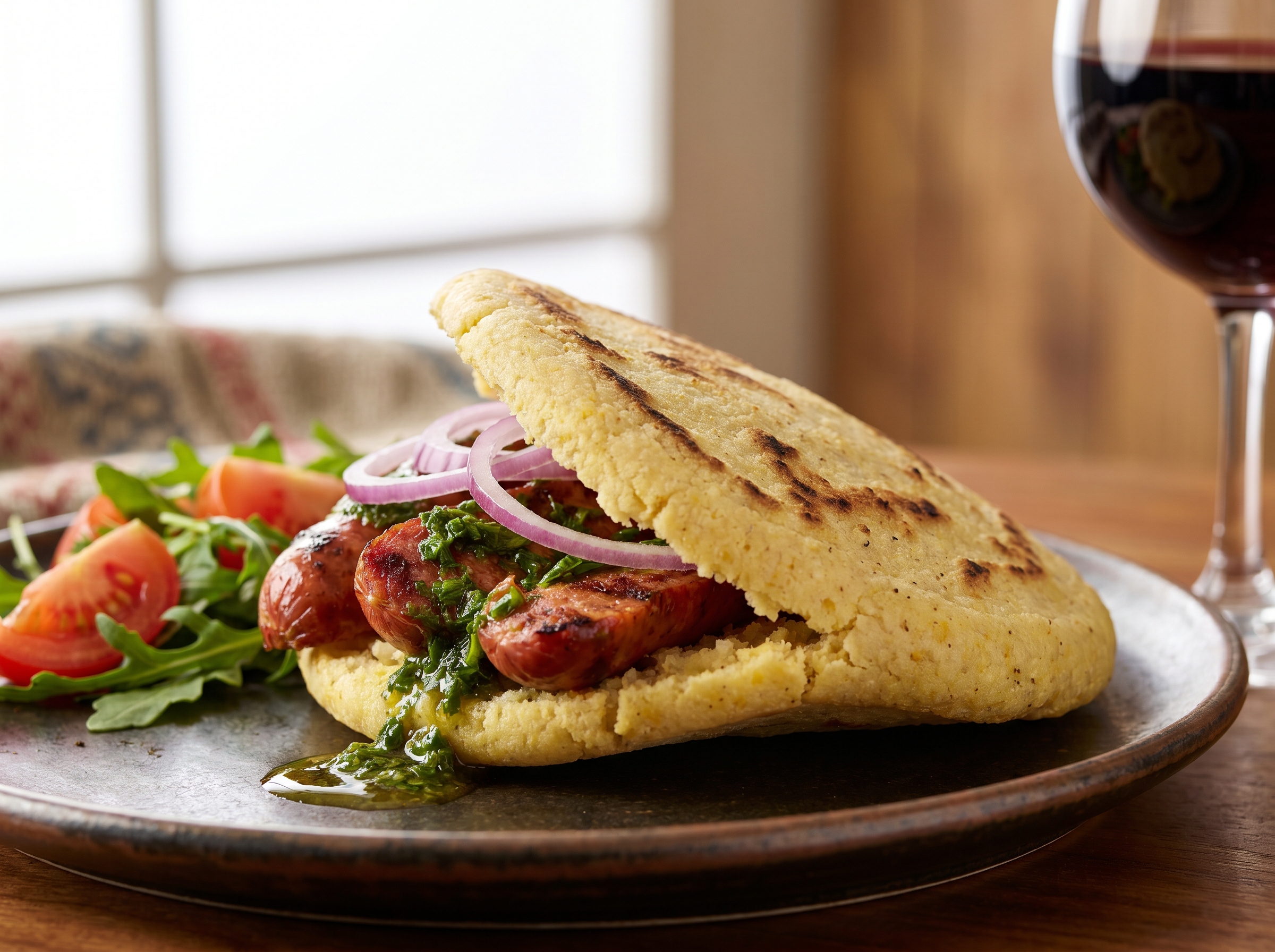 Arepa Choripán Argentina