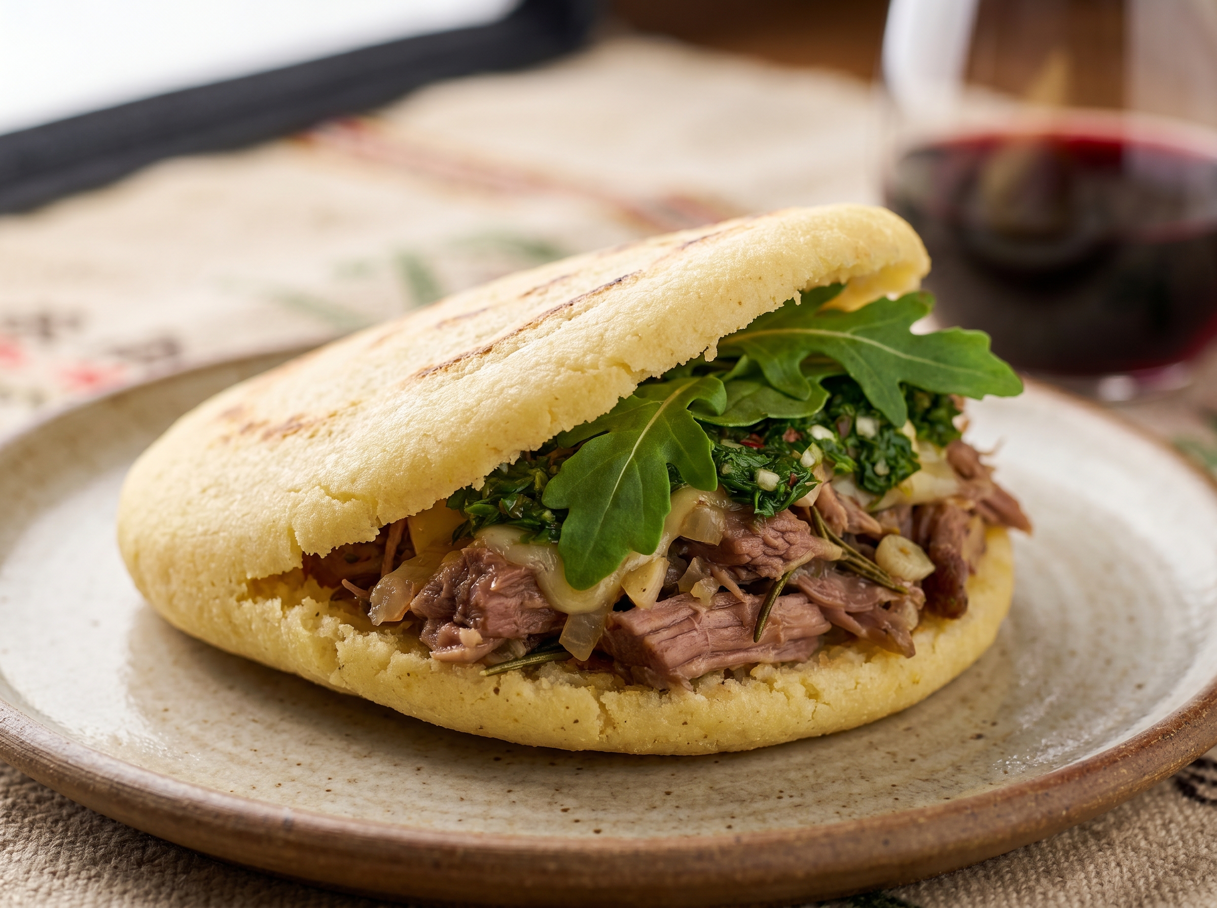 Arepa Patagónica de Cordero al Palo