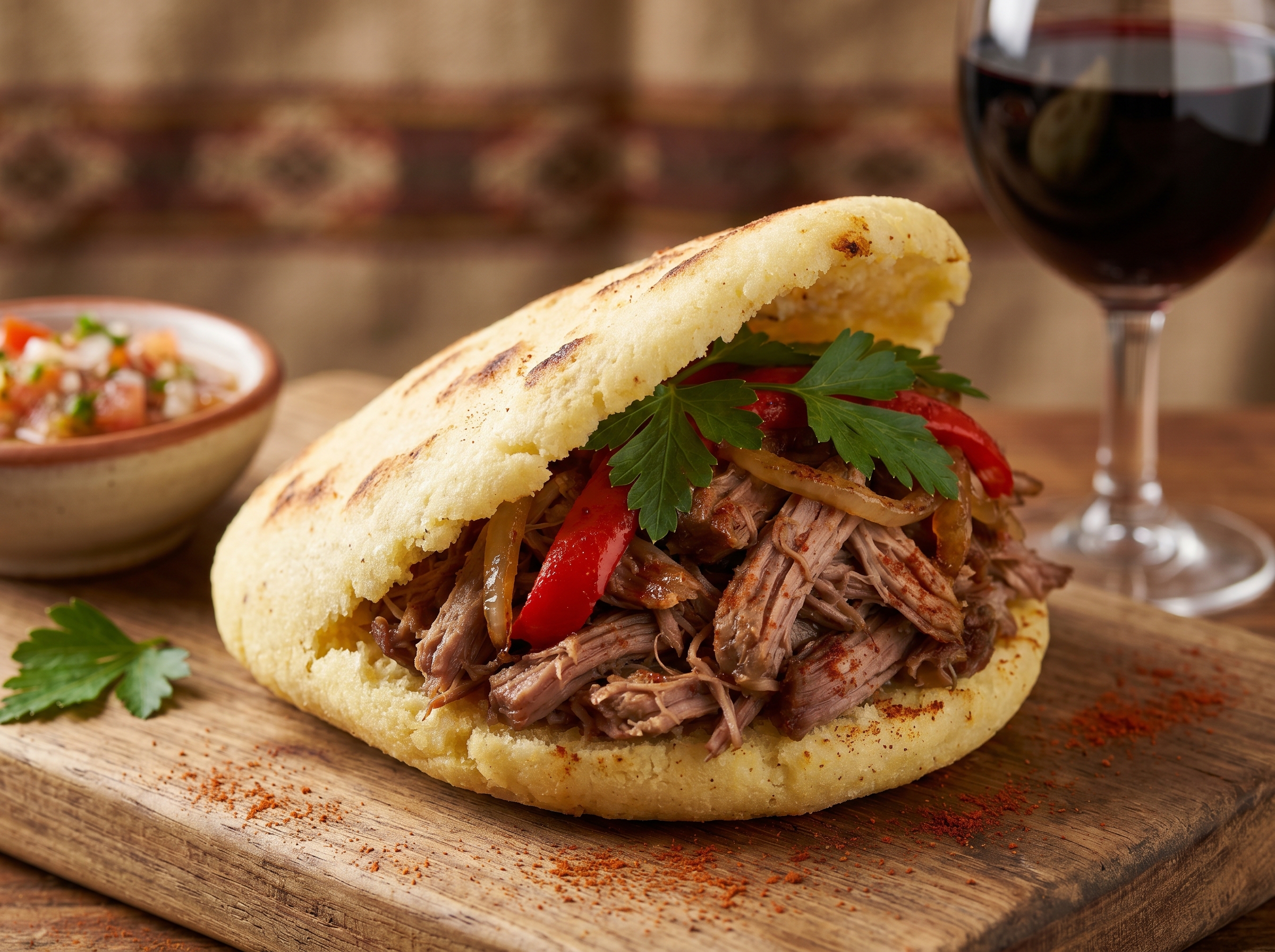 Arepa de Chivito Malargüe: Fusión Andina