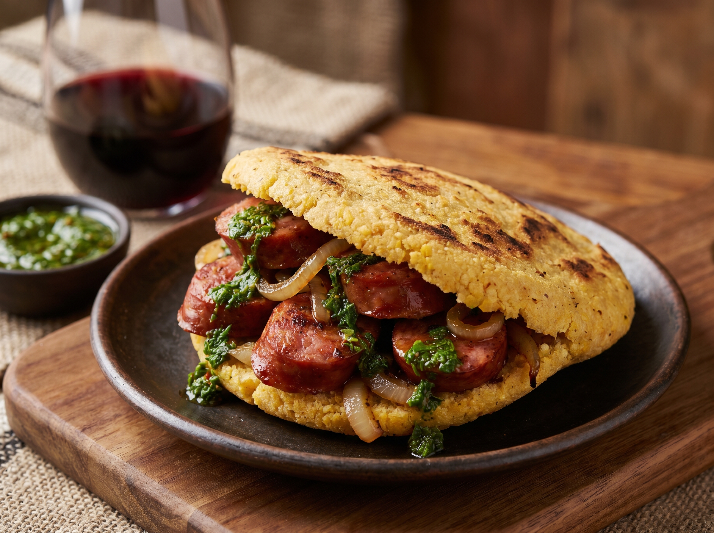 Arepa de Choripán (Choripán Arepa)