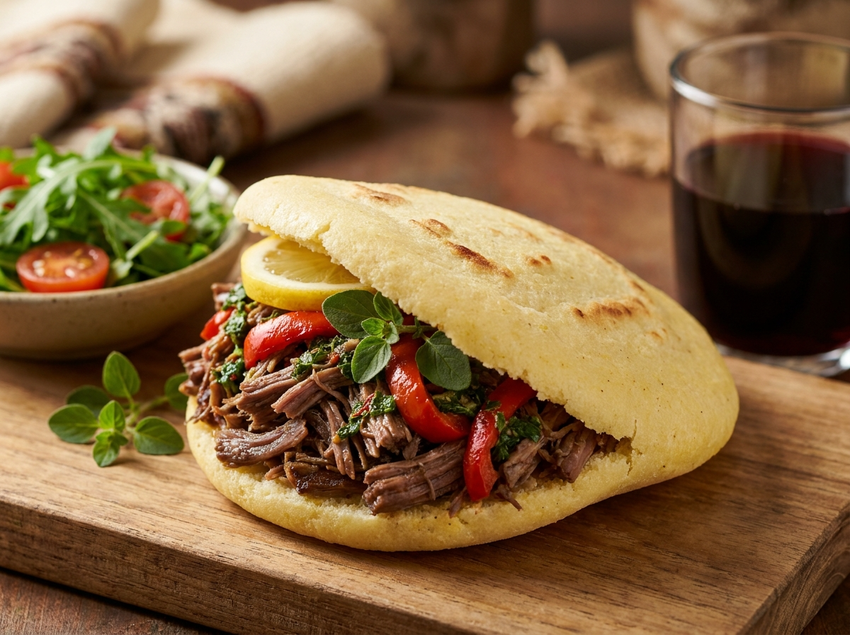Arepa de Cordero Patagónico al Disco