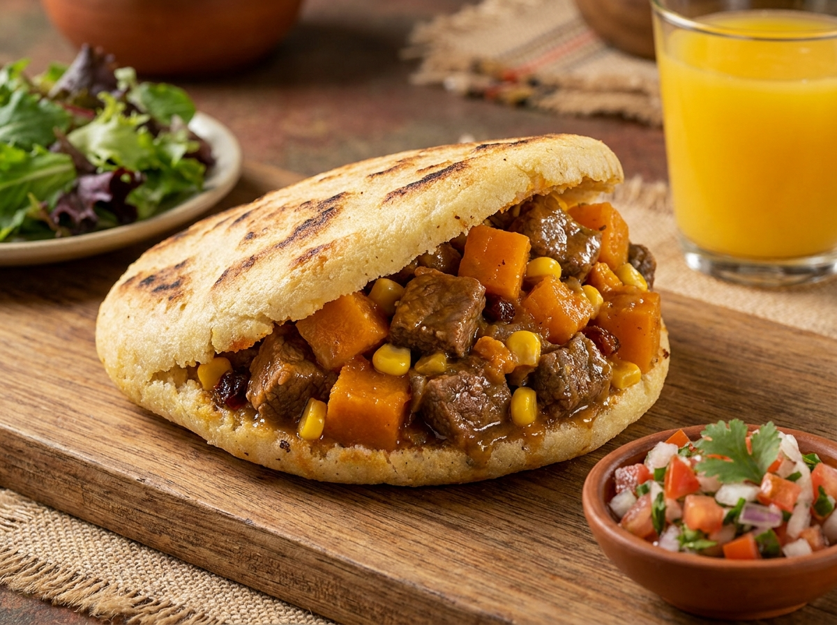 Arepa de Carbonada Criolla