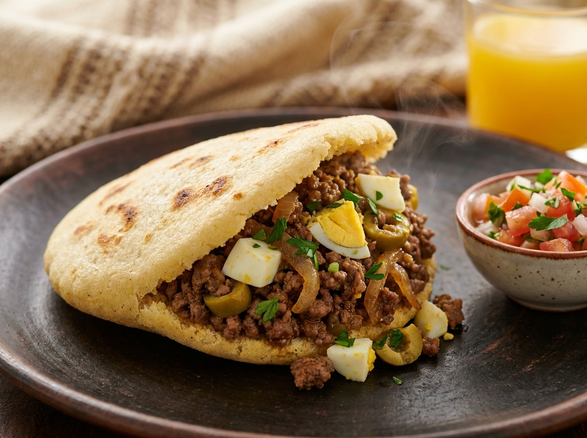 Arepa Rellena de Empanada Argentina (Estilo Río Tercero)