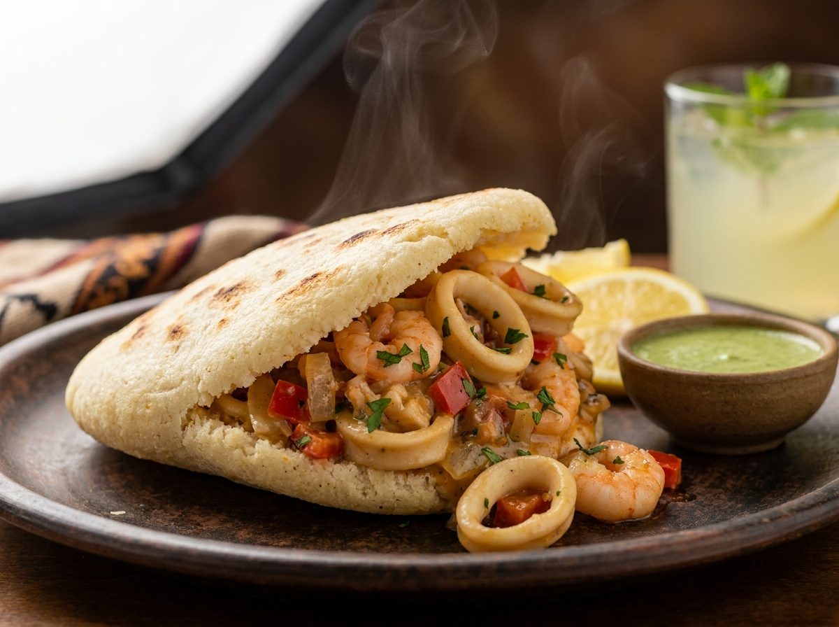 Arepa de Cazuela de Mariscos (San Antonio Oeste)