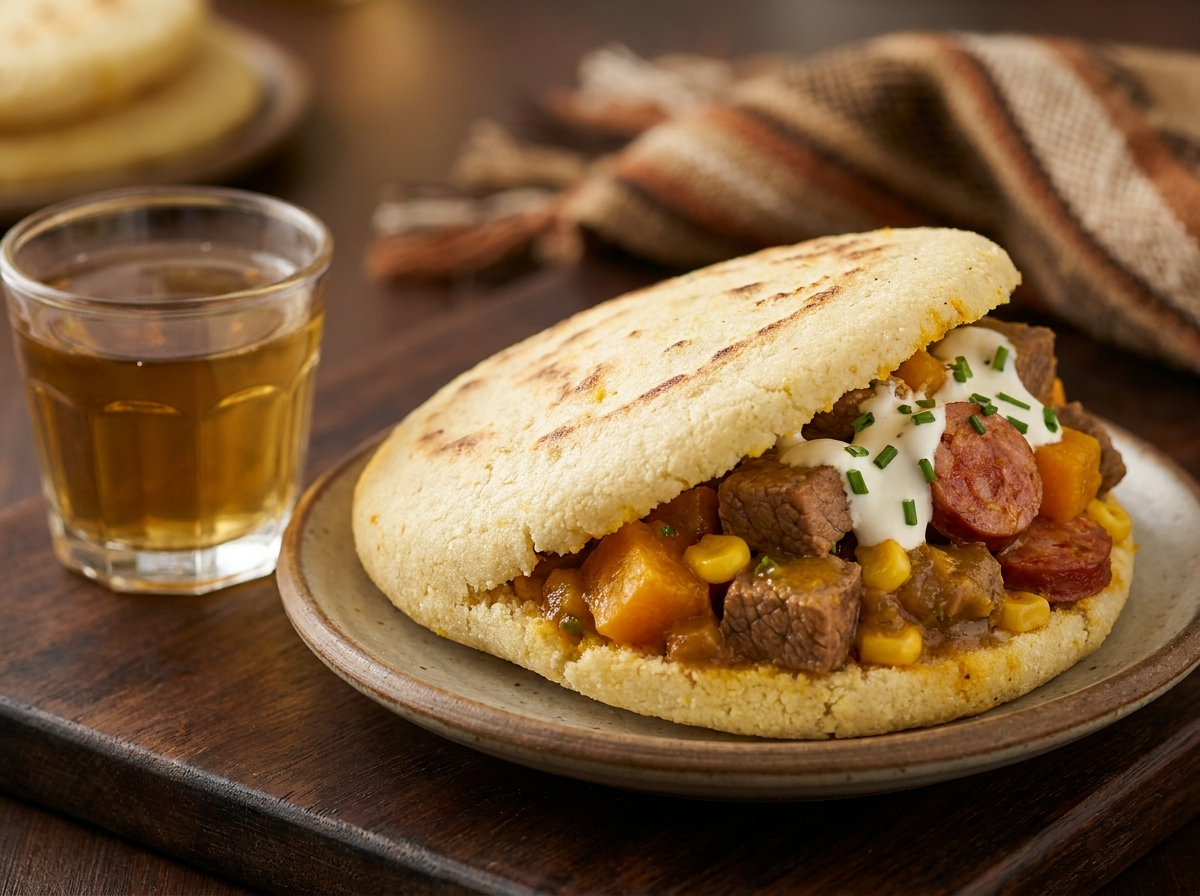 Arepa de Locro: Fusión del Noroeste Argentino en una Arepa Amasada