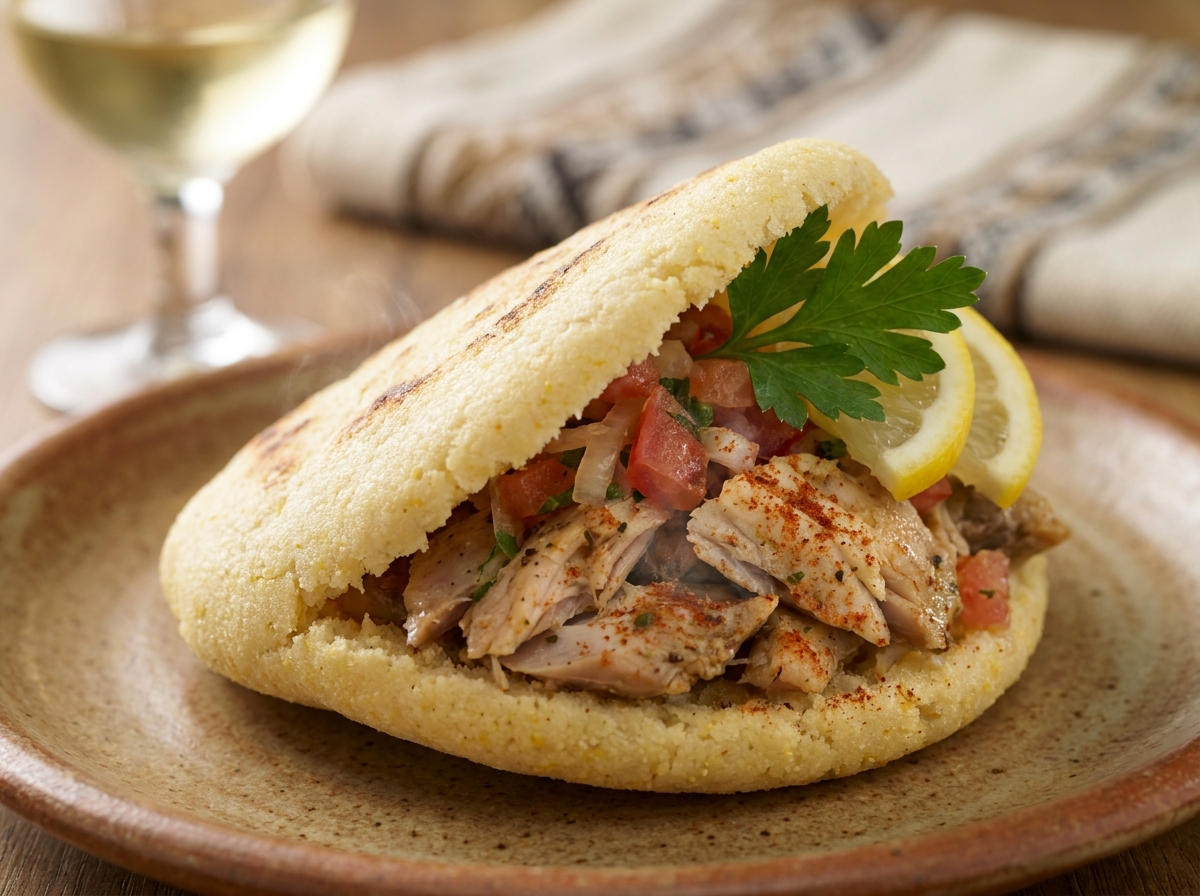 Arepa de Surubí a la Santo Tomé