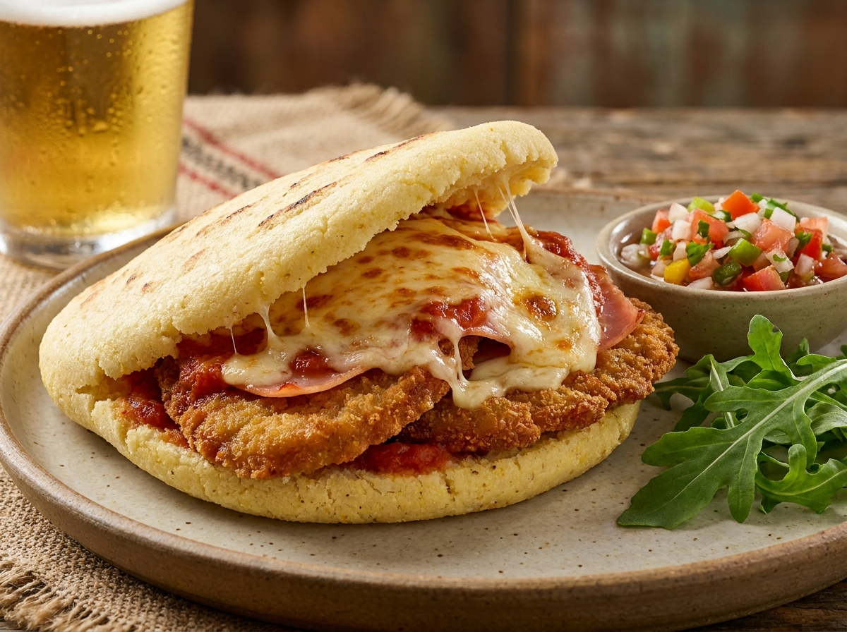 Arepa Milanesa Napolitana