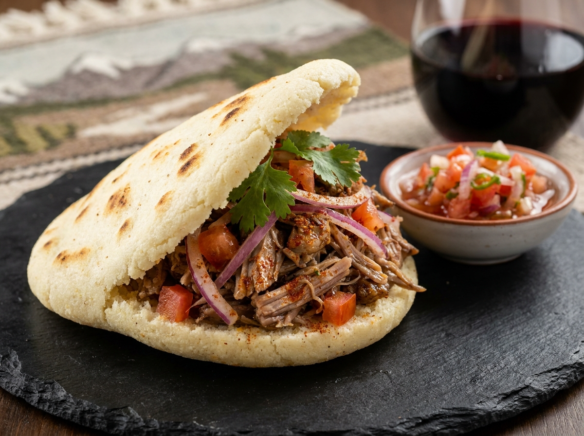 Arepa de Cordero Patagónico al Estilo Trevelín