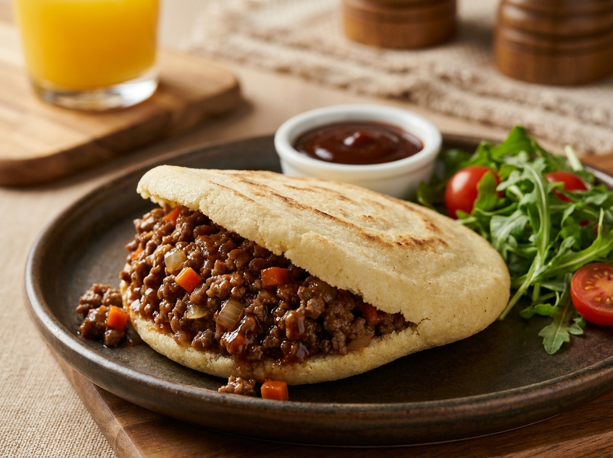 Arepa Australiana de Carne al Estilo Meat Pie