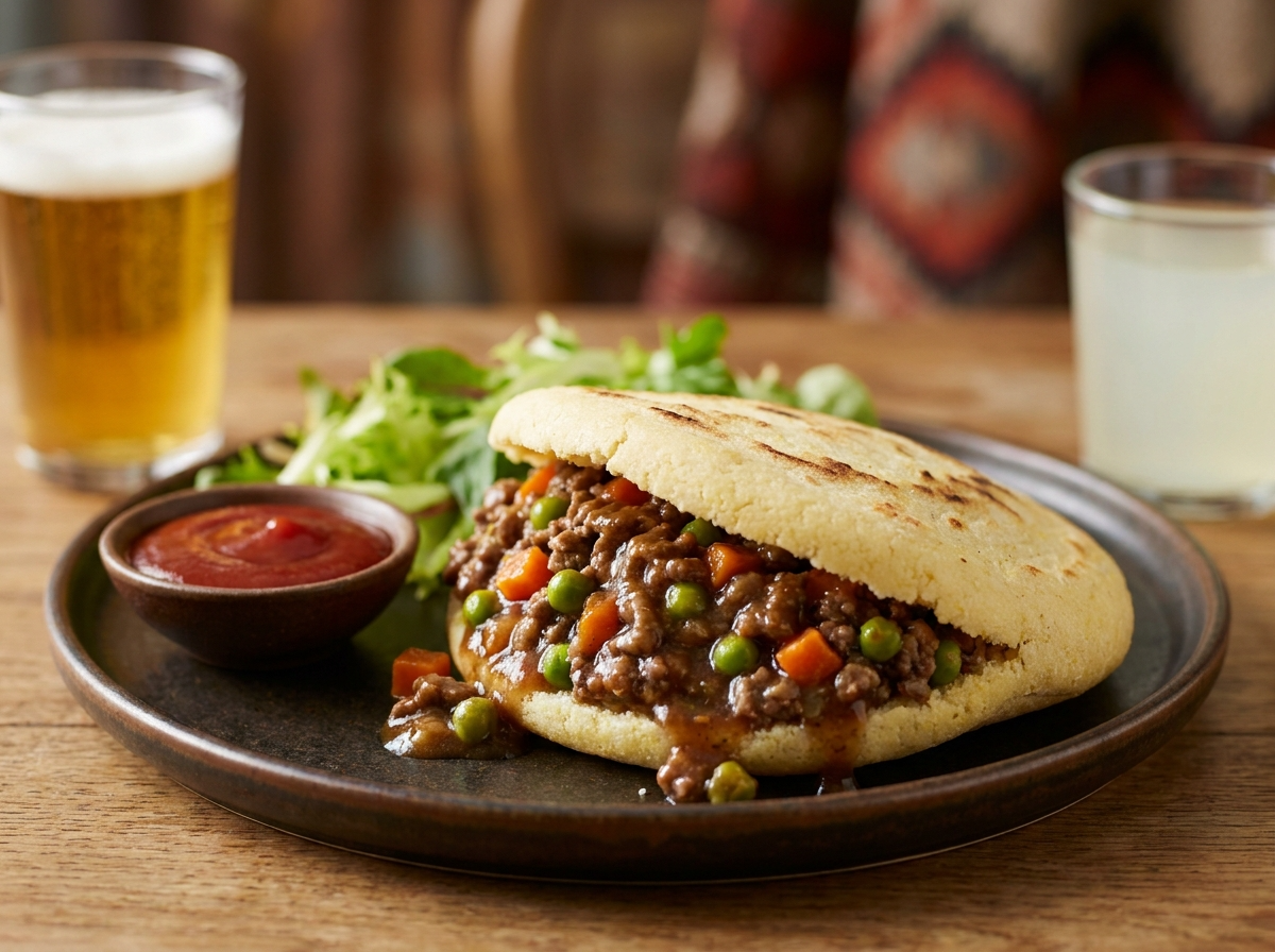 Arepa Rellena de Carne Picada Australiana (Meat Pie Arepa)