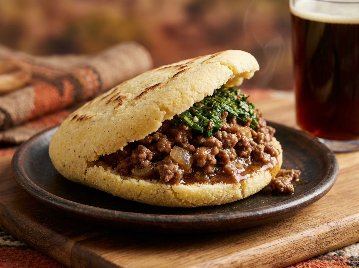 Arepa de Pastel de Carne Australiana (Australian Meat Pie Arepa)