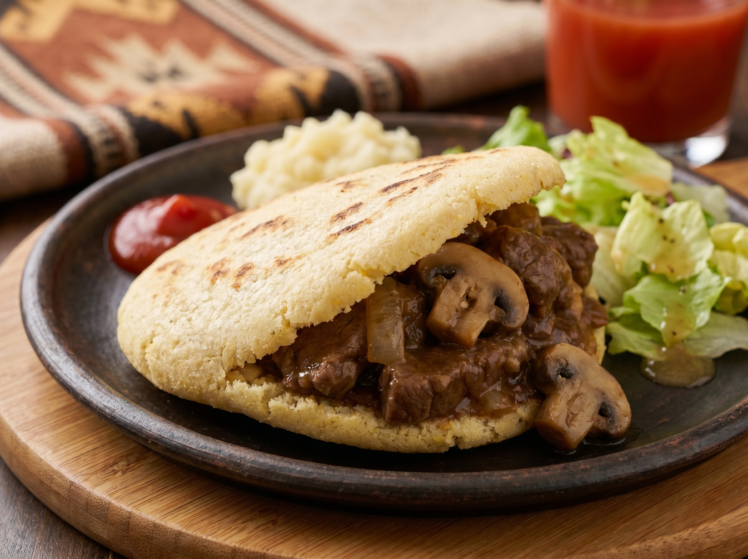 Arepa Cootamundra: Relleno de Pastel de Carne Australiano