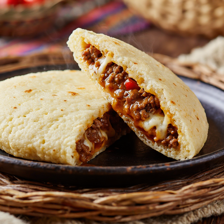 Arepa Australiana de Carne al Estilo Meat Pie