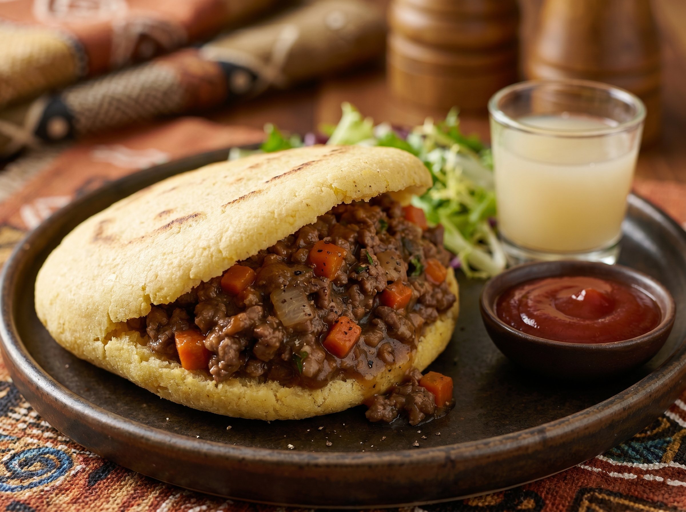 Arepa de Pastel de Carne Australiana (Meat Pie Arepa)