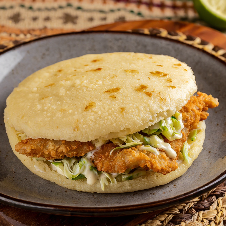 Arepa de Pescado Frito a la Cerveza Estilo Gold Coast
