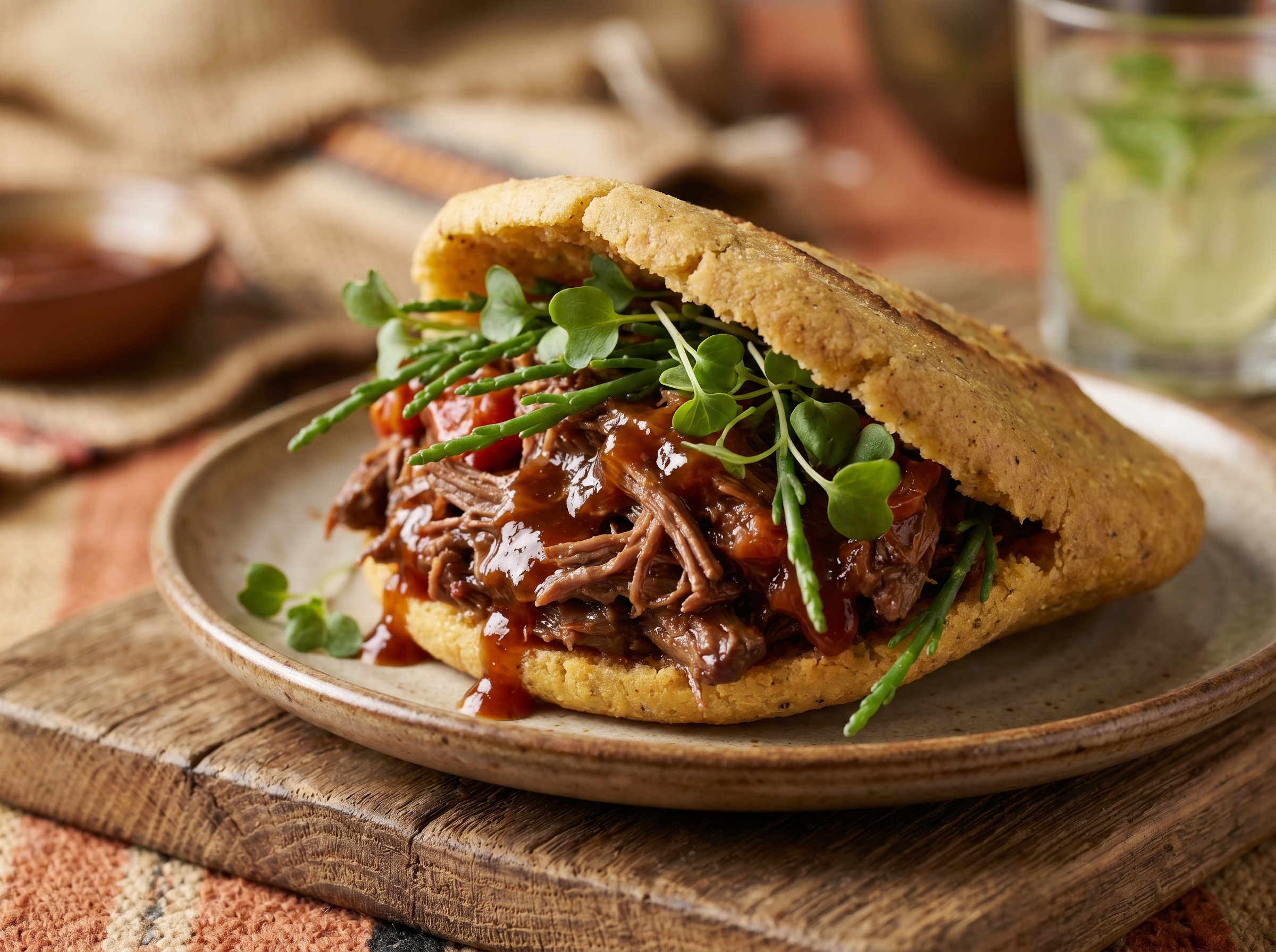 Arepa de Canguro con Tomate Australiano