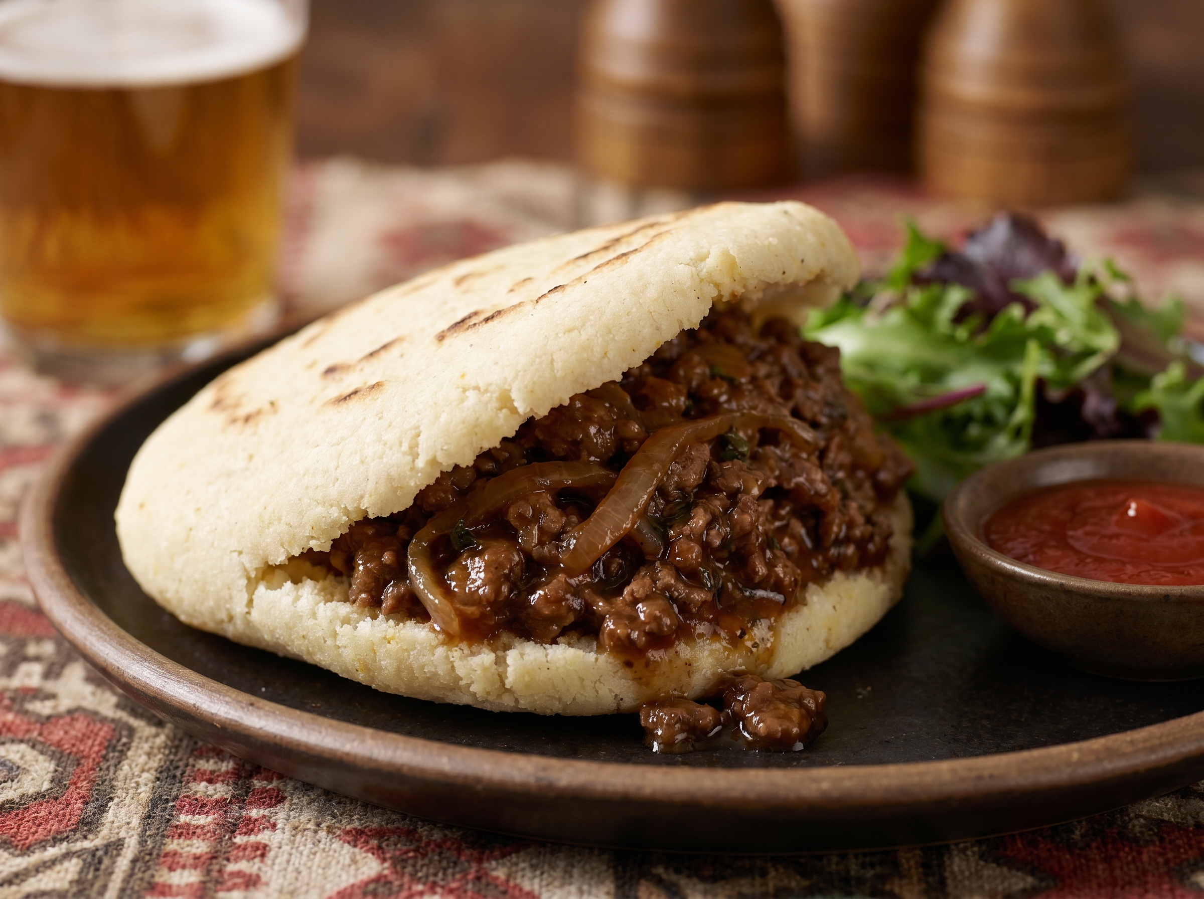 Arepa Rellena Estilo Meat Pie Australiano