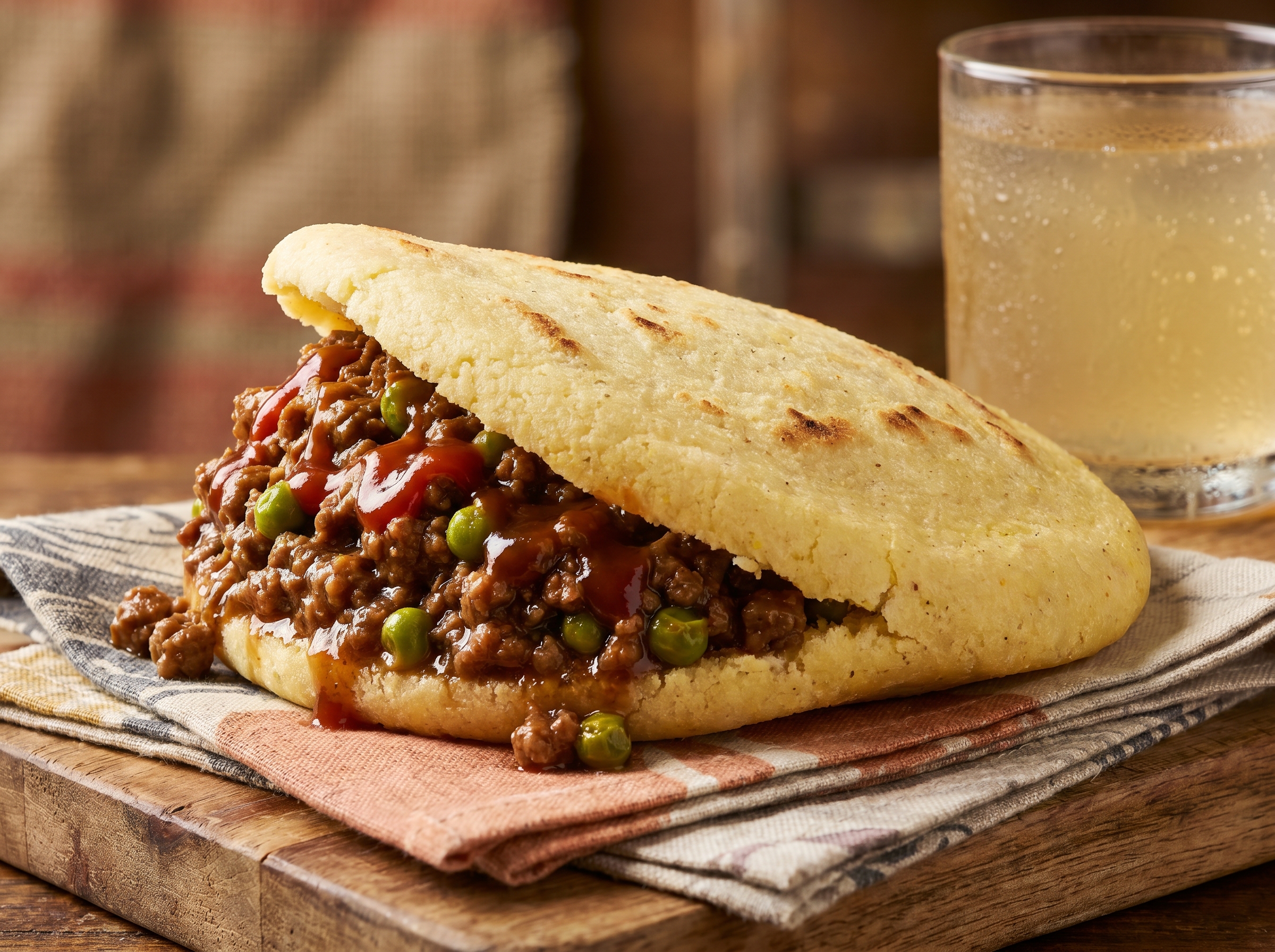 Arepa Rellena de Carne Estilo Pastel Australiano (Meat Pie)