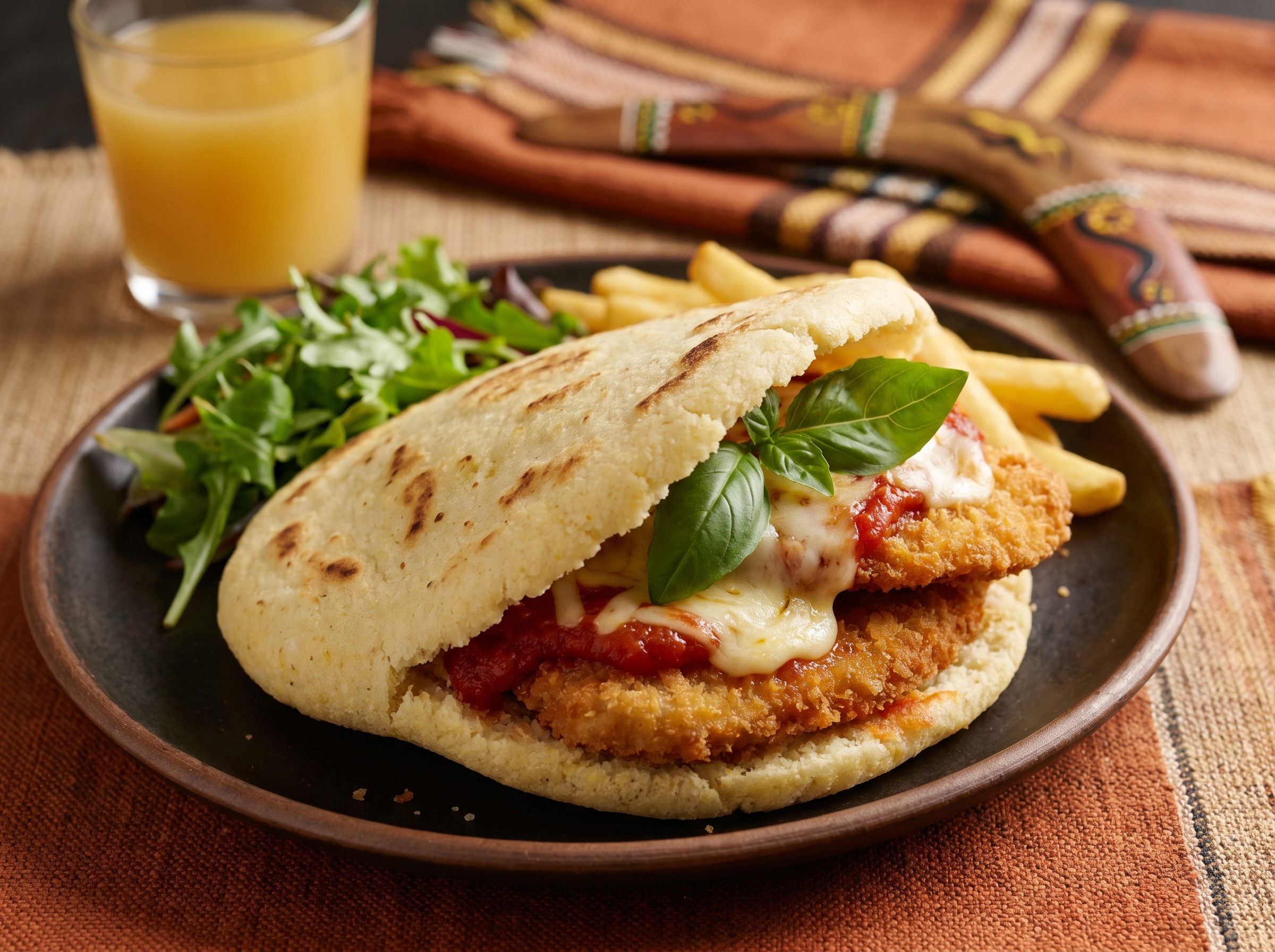 Arepa Parmigiana Australiana