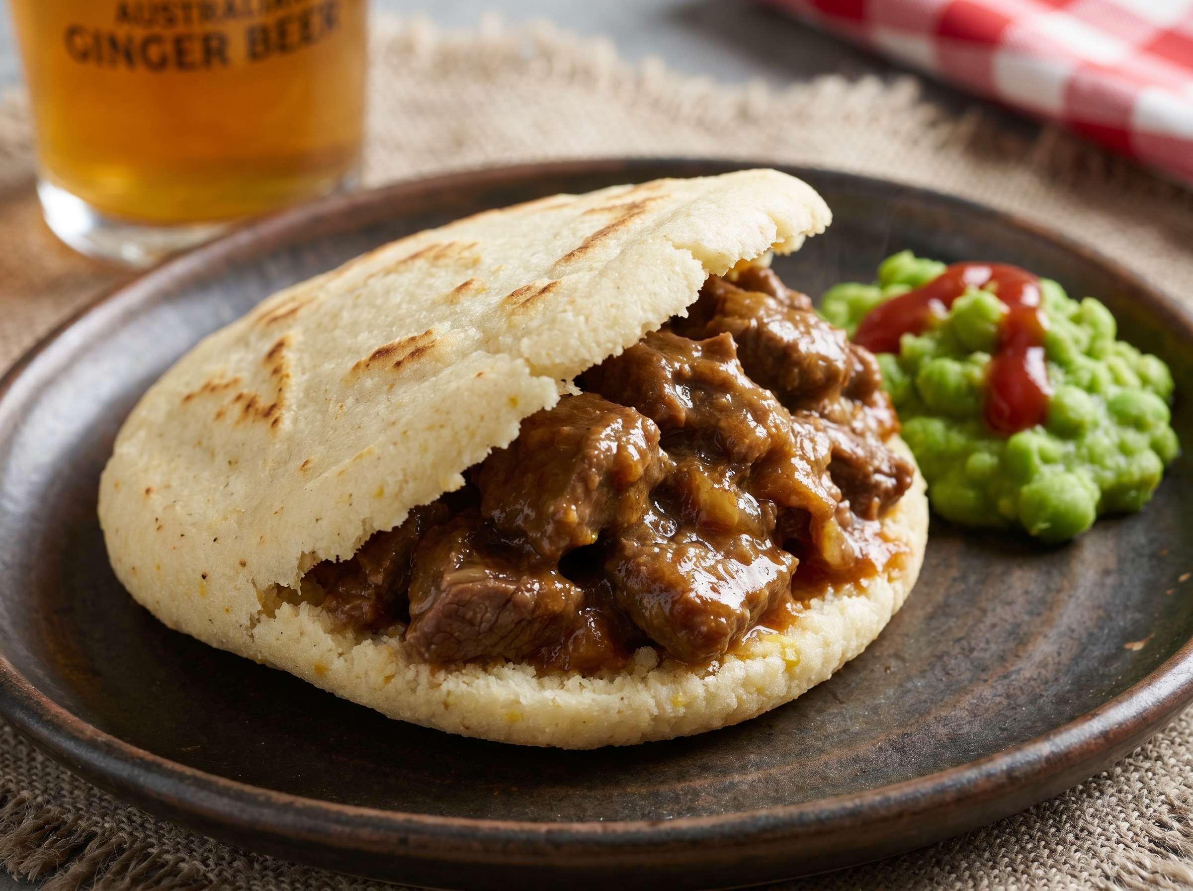Arepa Australiana: Relleno de Carne al Estilo Meat Pie
